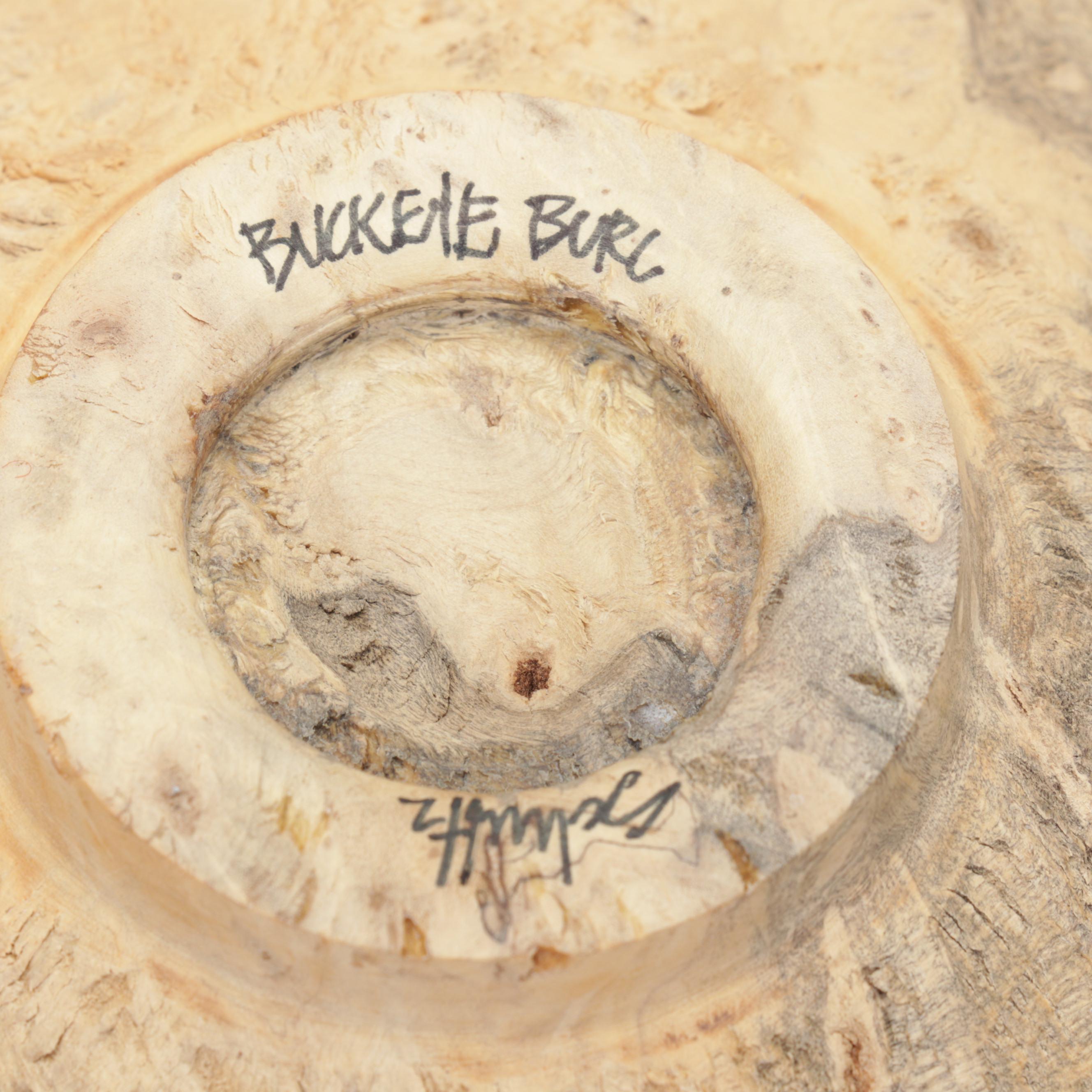 Art Glass Paperweights with Turned and Carved Wood Décor