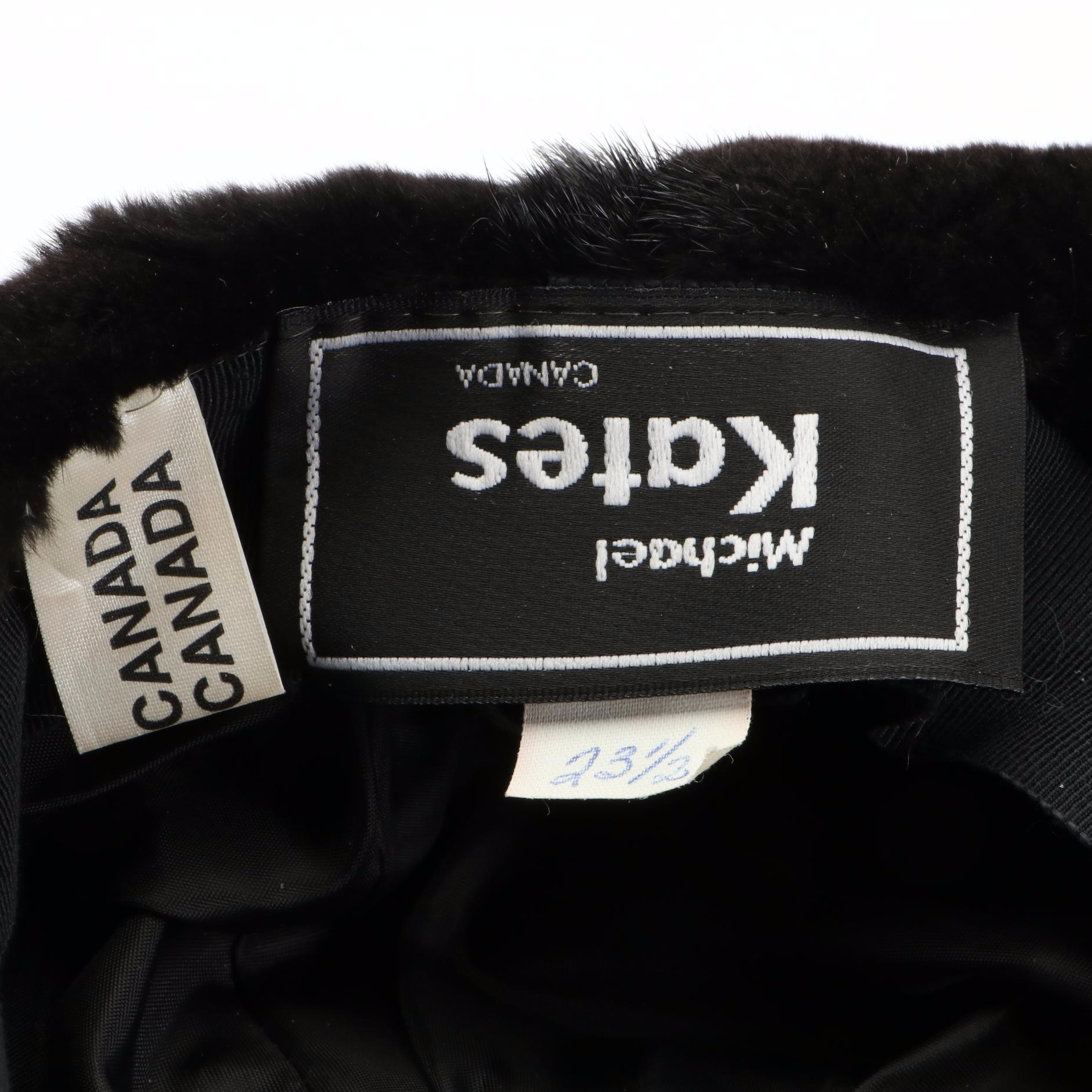 Michael Kates Sheared Beaver Fur Cap and Fox Fur Headband