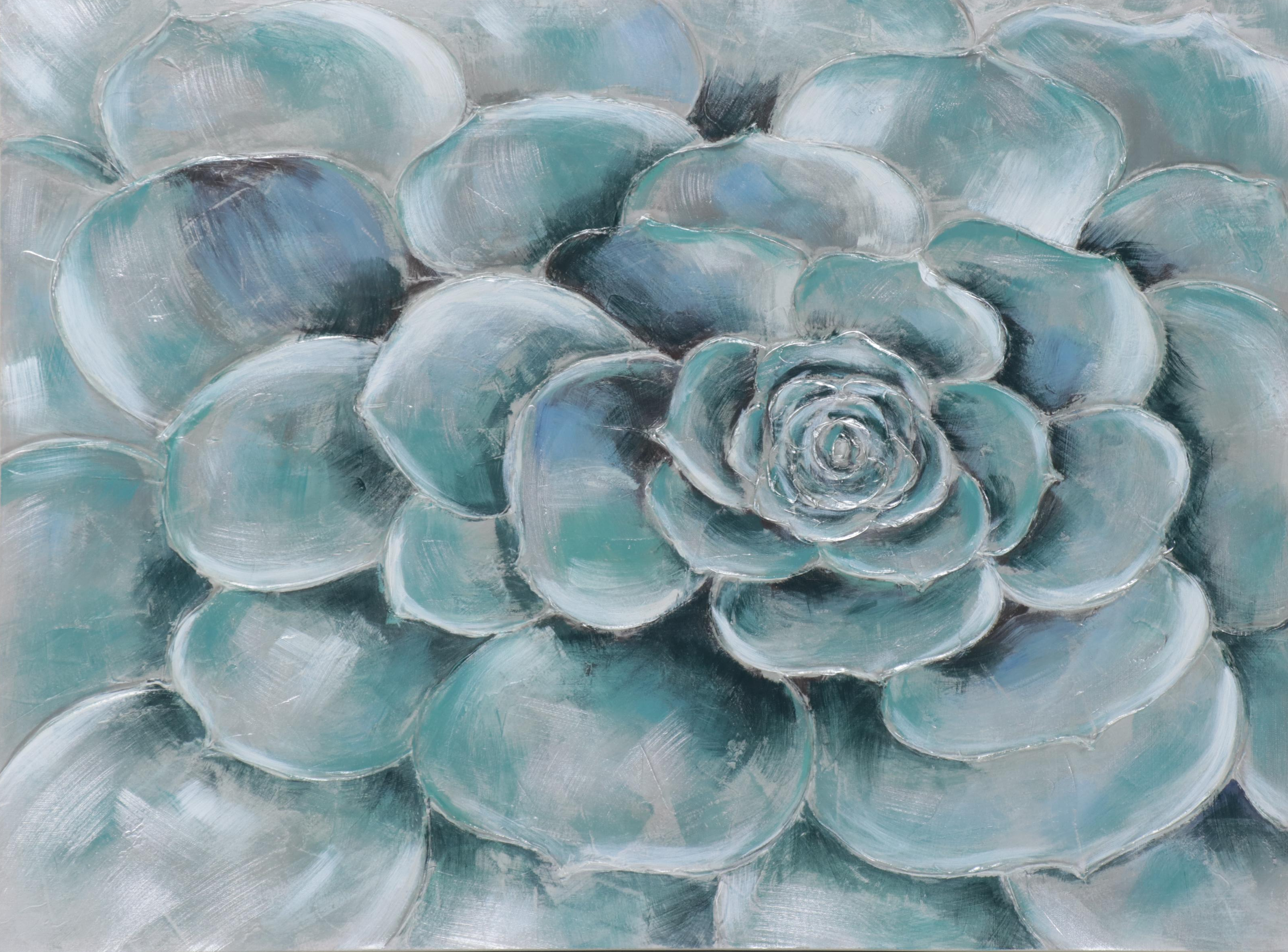 Embellished Giclée of Succulent Plant