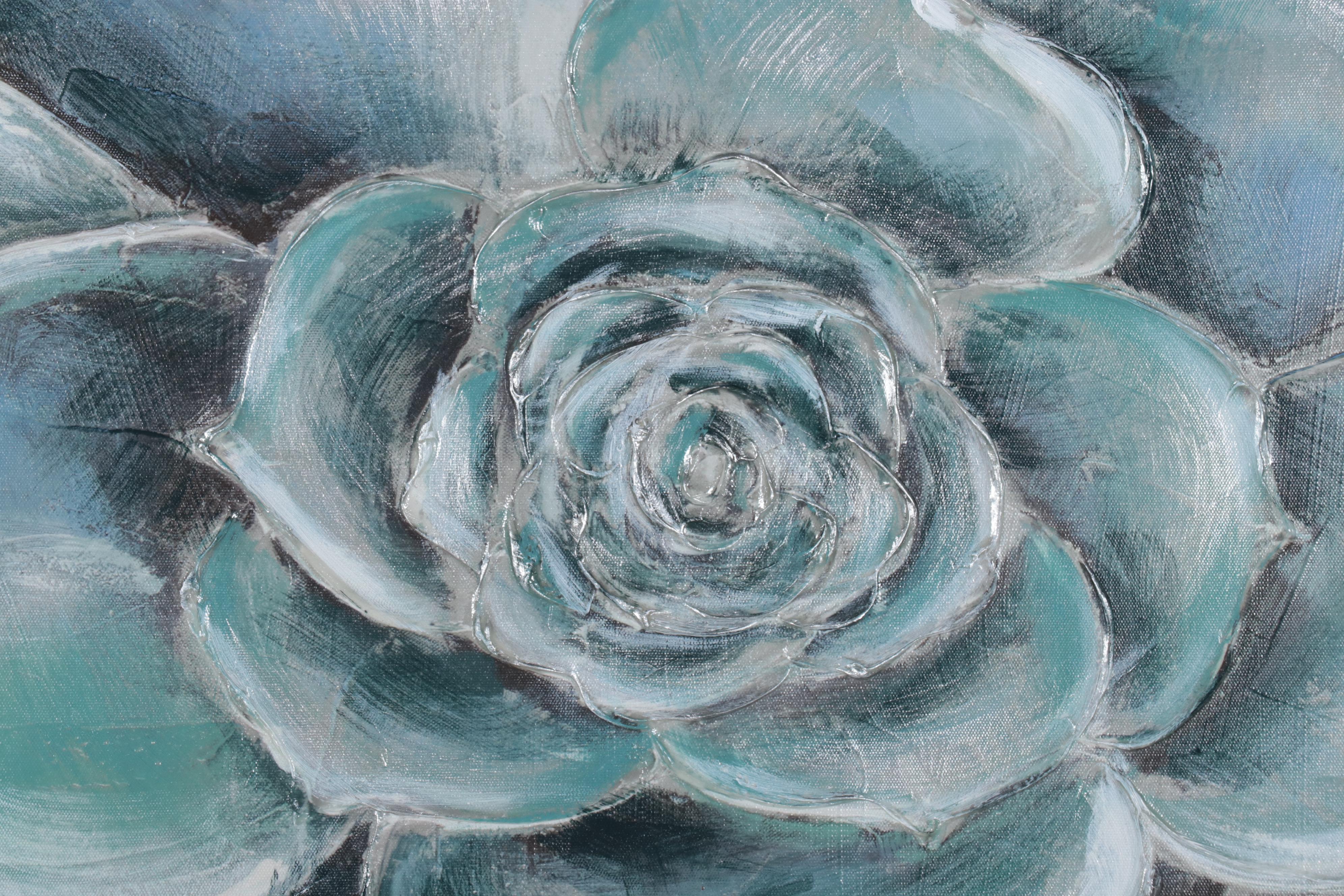 Embellished Giclée of Succulent Plant