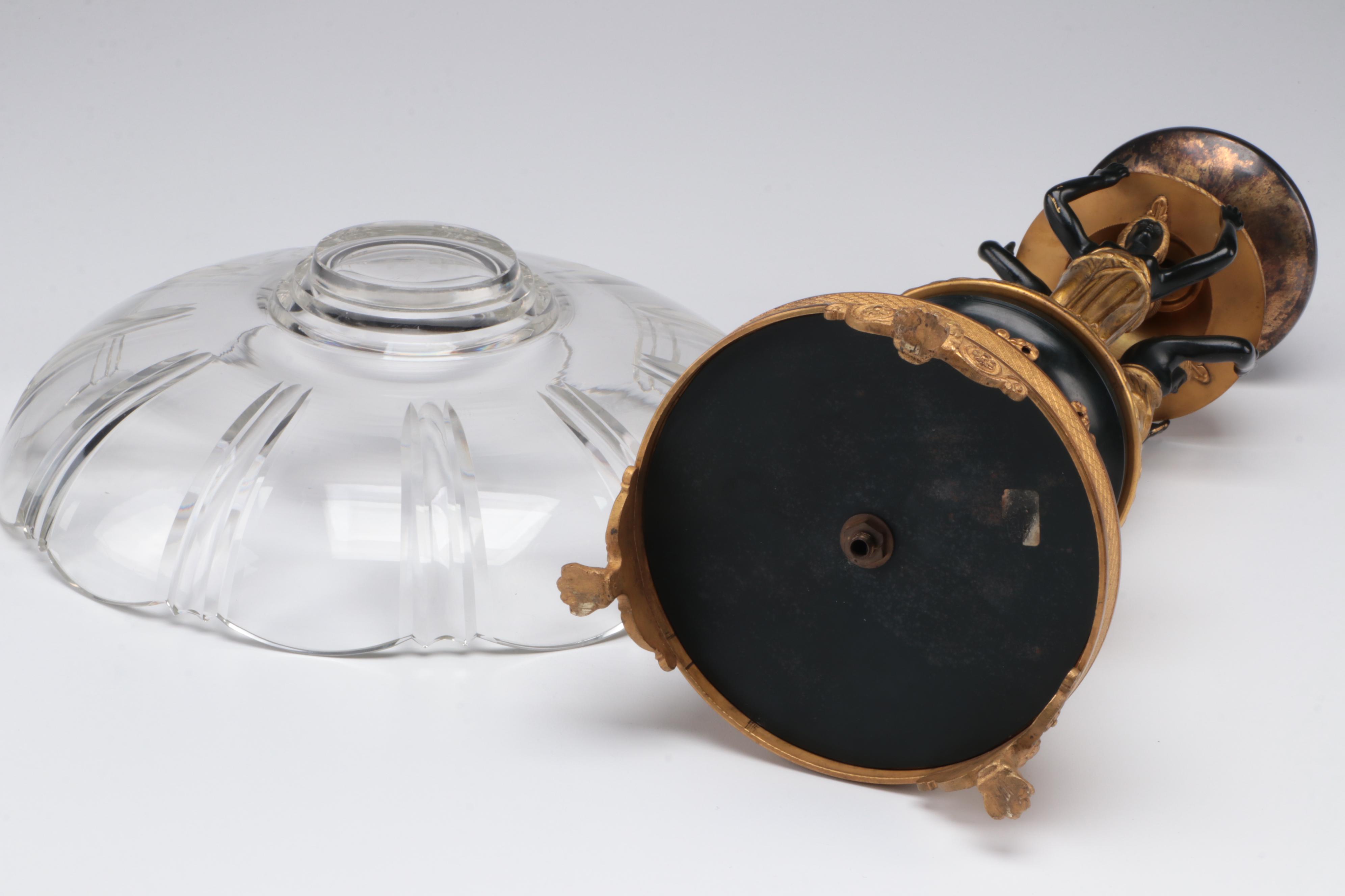 Neoclassical Gilt Bronze and Cut Glass Tazza