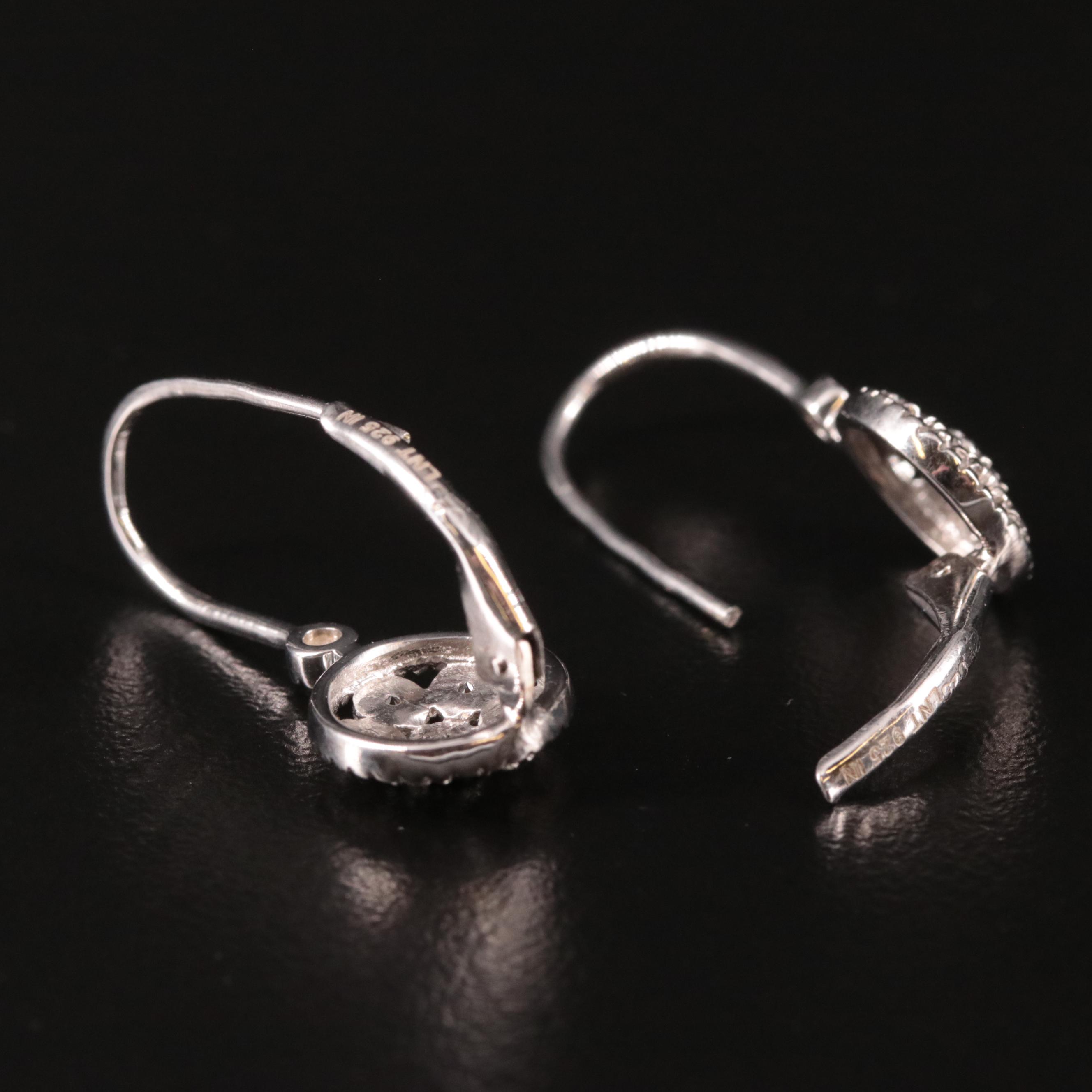 Sterling Diamond Drop Earrings