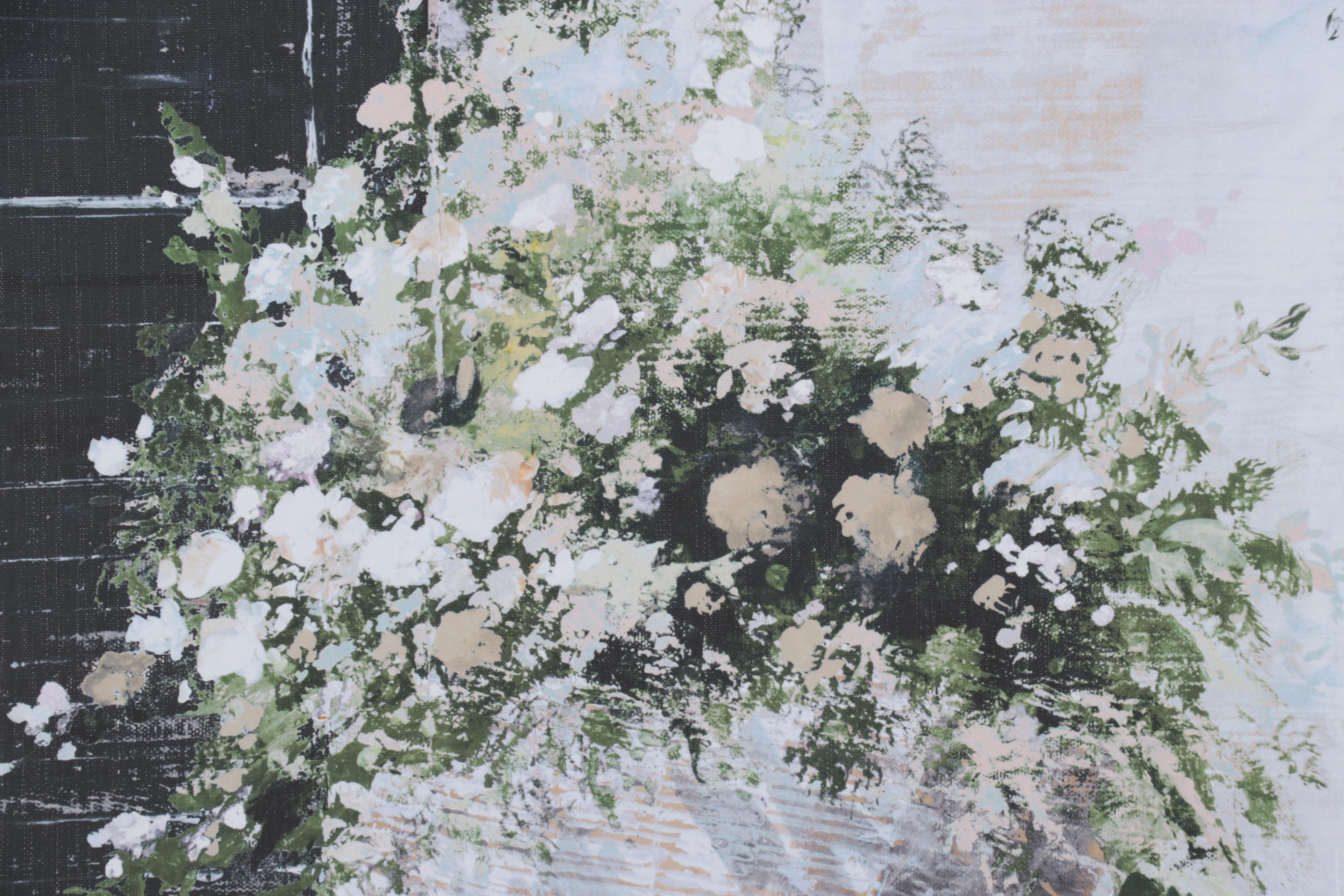 Giclée of Parked Bicycle With Basket of Flowers