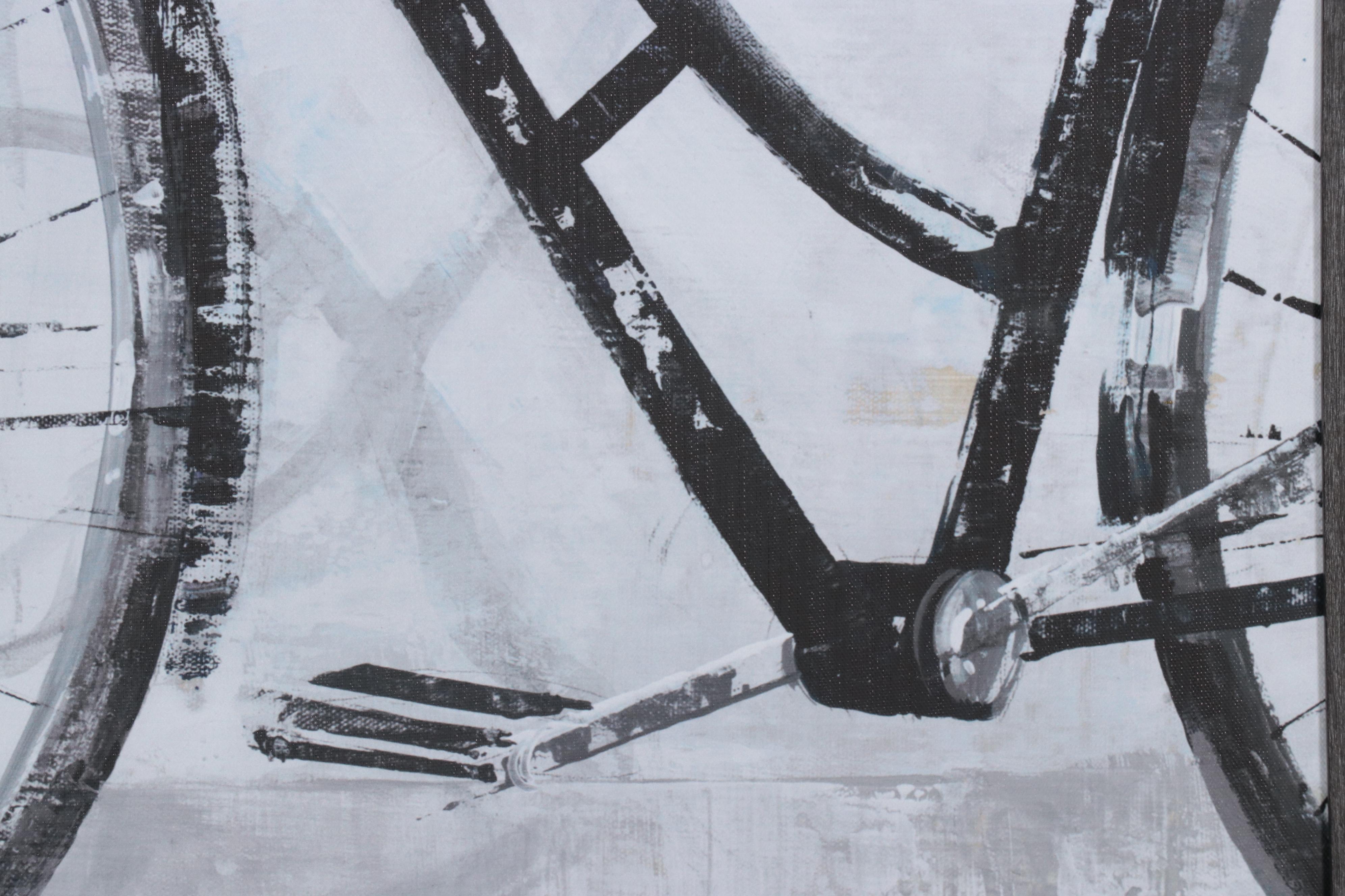 Giclée of Parked Bicycle With Basket of Flowers