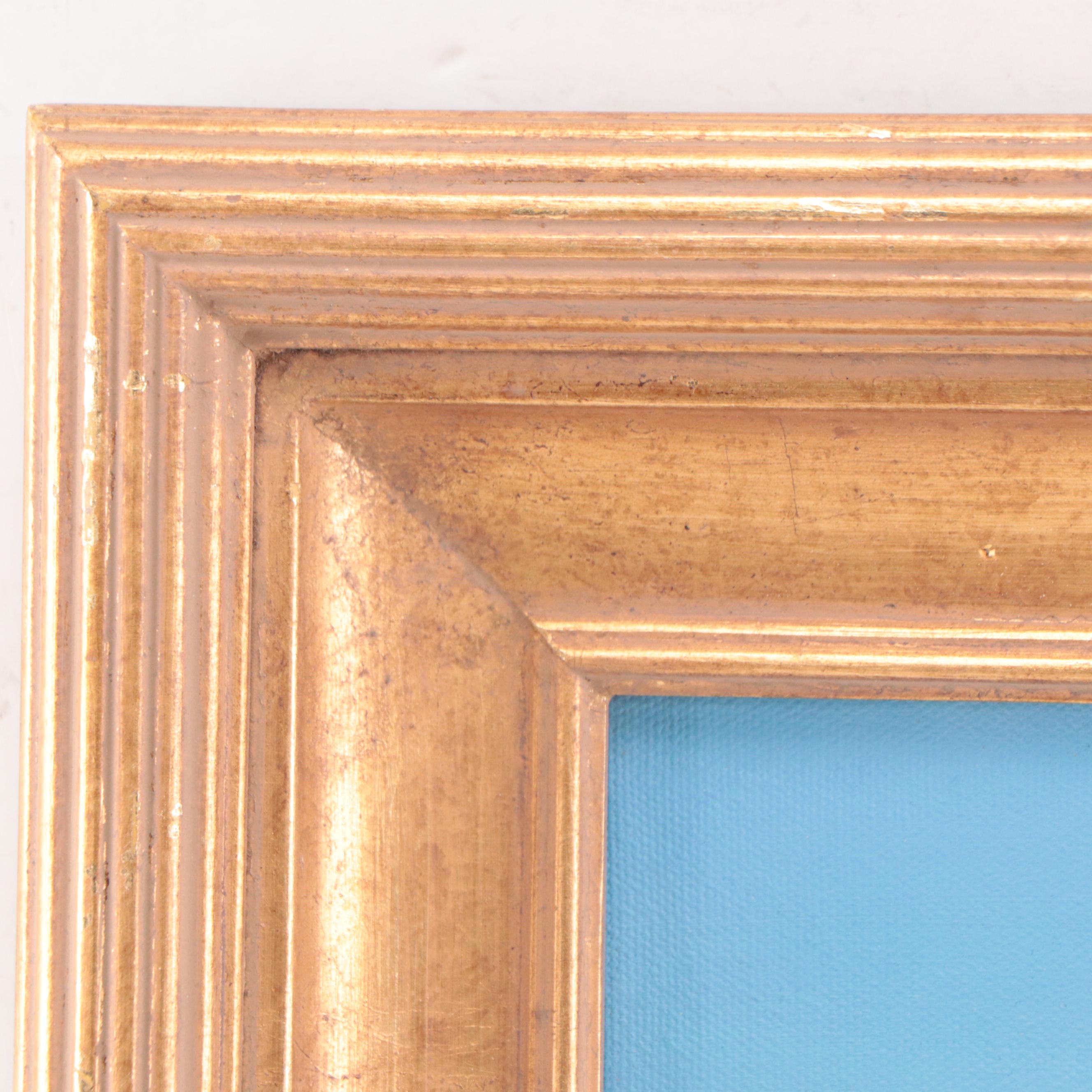 Acrylic Painting of Suburban Neighborhood in Winter, Late 20th Century