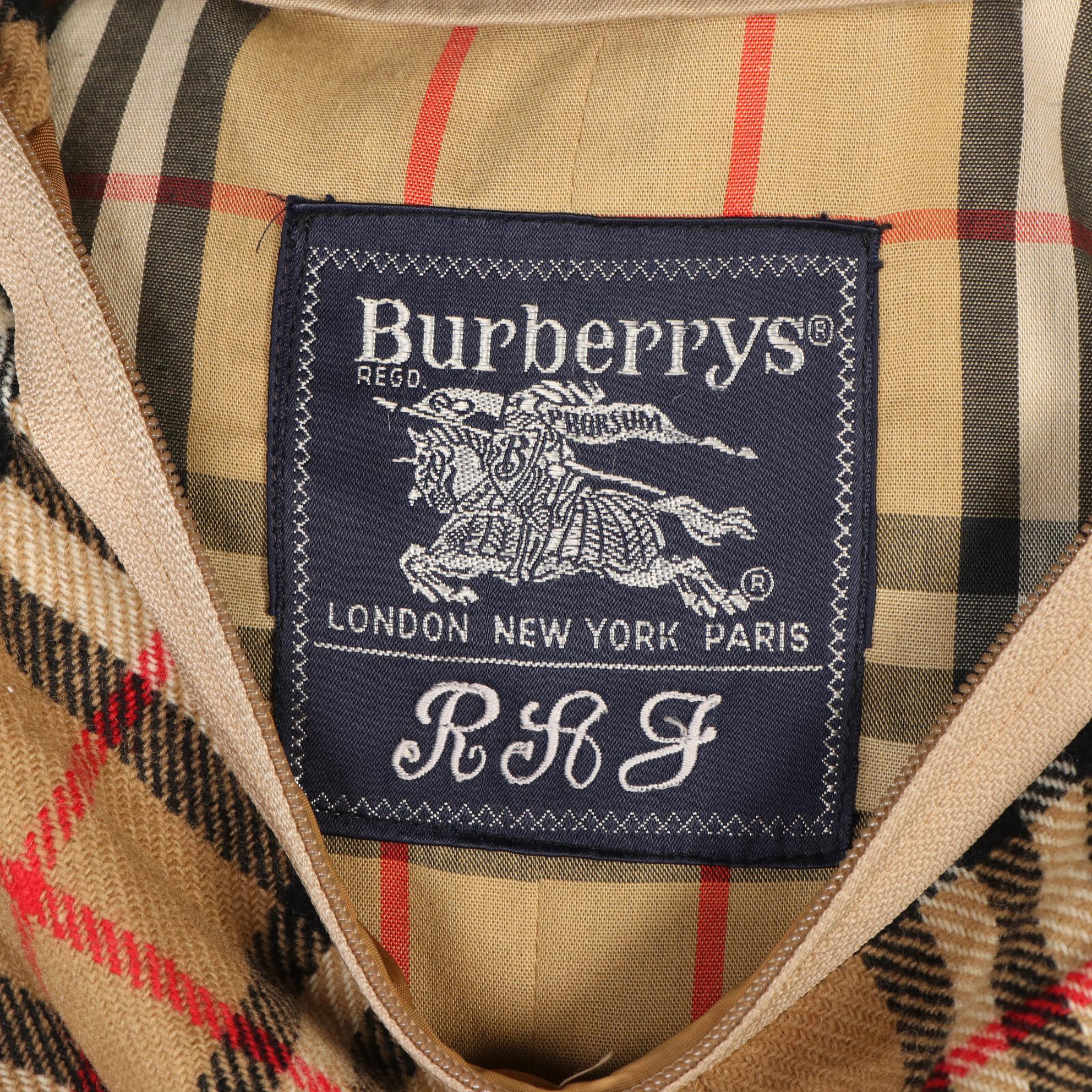 Burberrys Khaki Double-Breasted Trench Coat with Removable Wool Liner