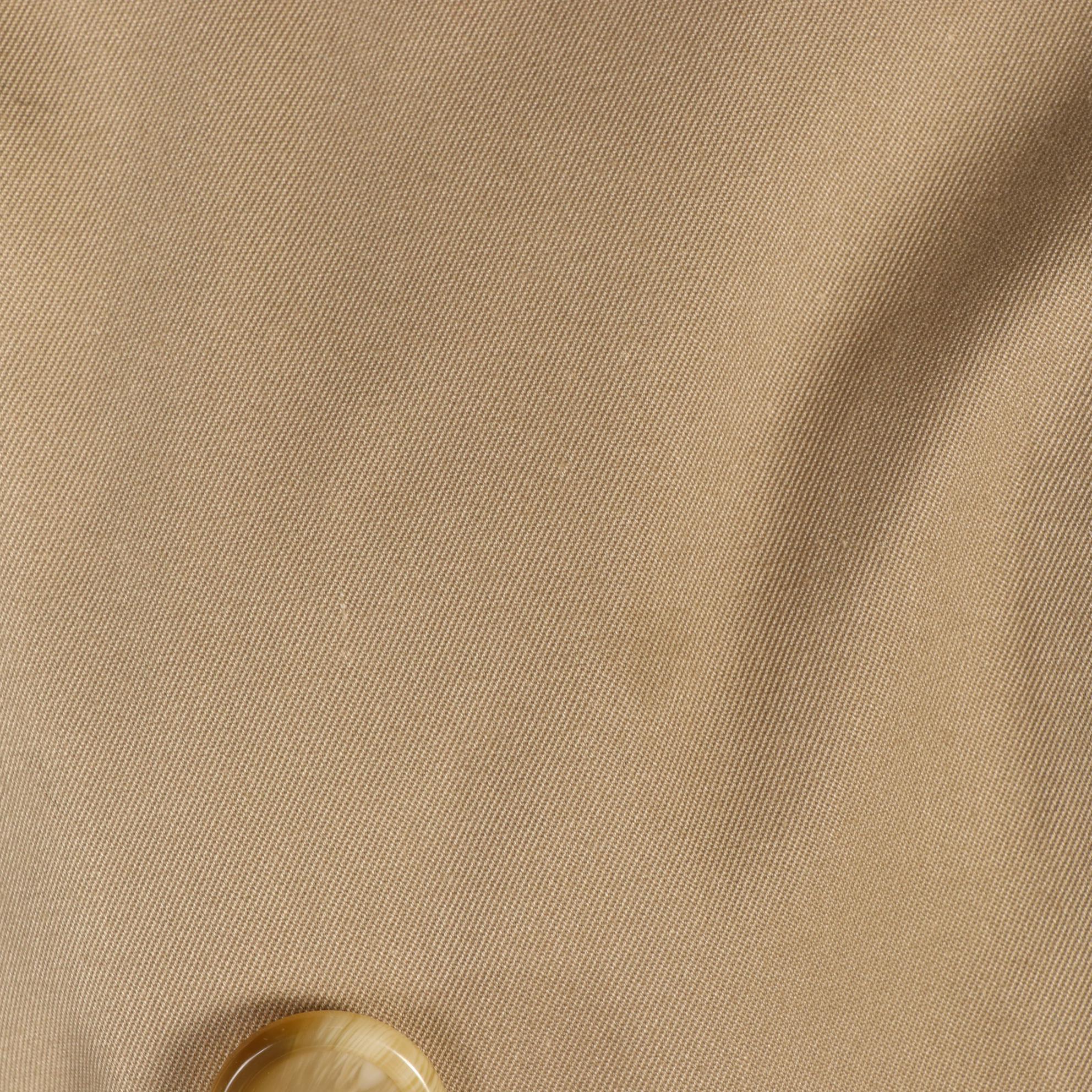 Burberrys Khaki Double-Breasted Trench Coat with Removable Wool Liner