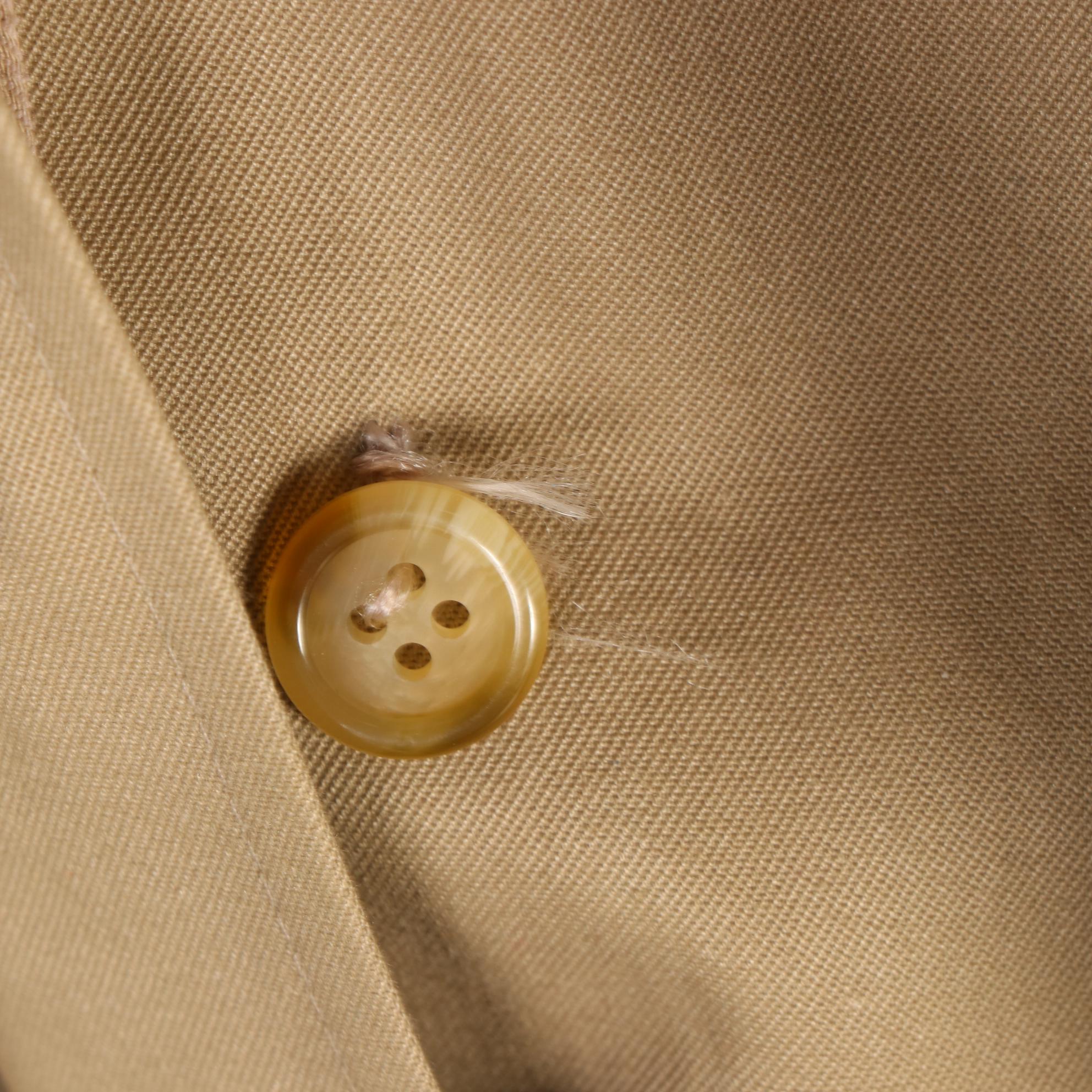 Burberrys Khaki Double-Breasted Trench Coat with Removable Wool Liner