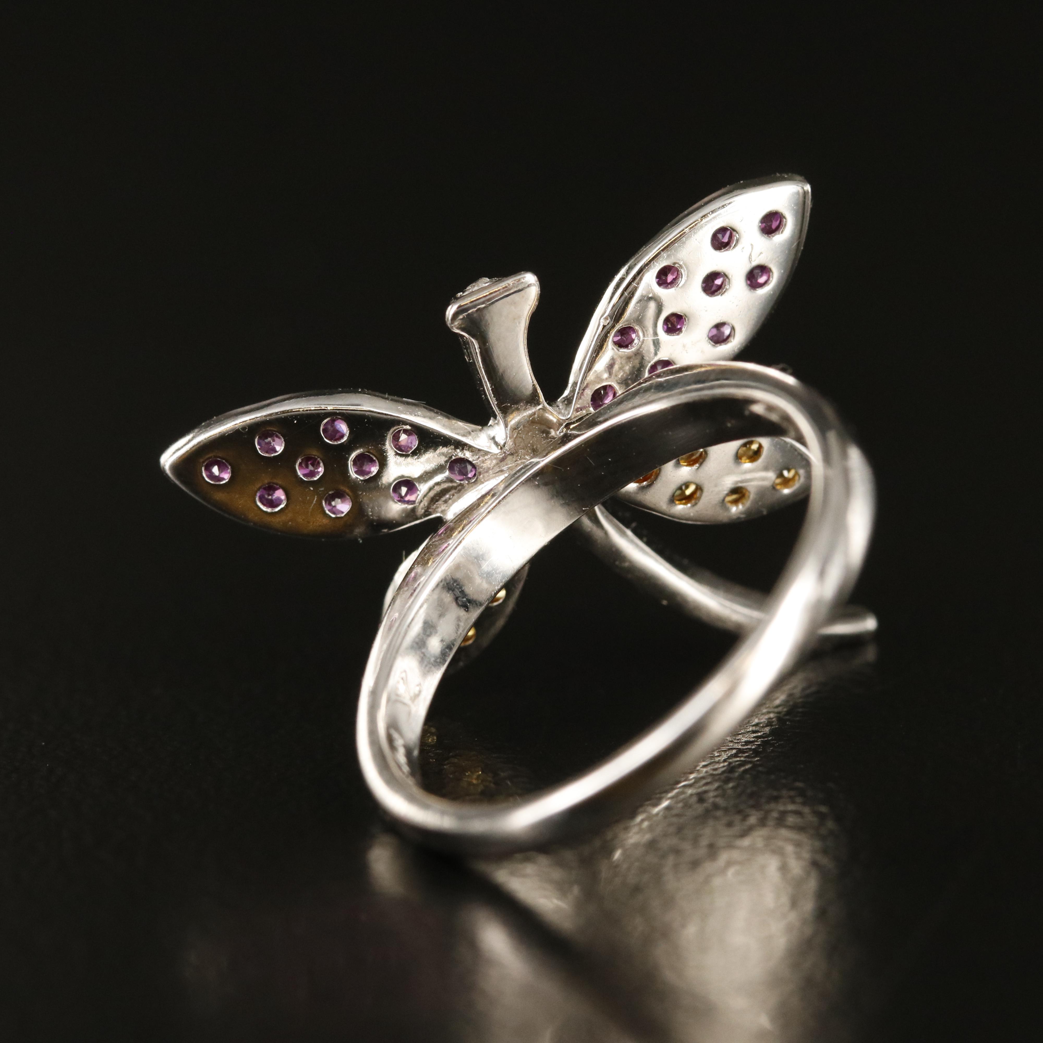 Le Vian 14K Ruby, Sapphire and Diamond Dragonfly Ring