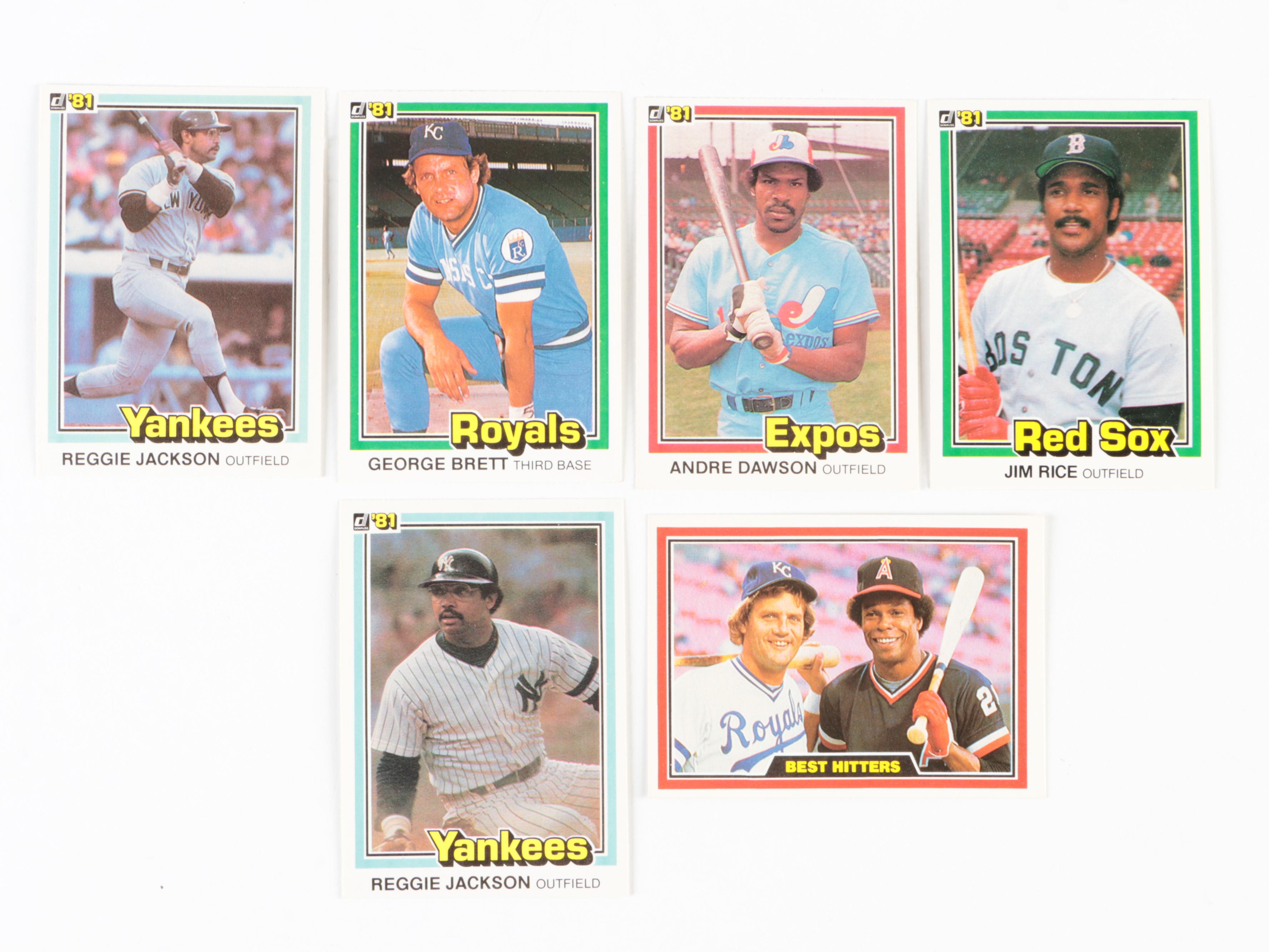 1981 Donruss Baseball Cards Partial Sets with Jenkins, Palmer and More