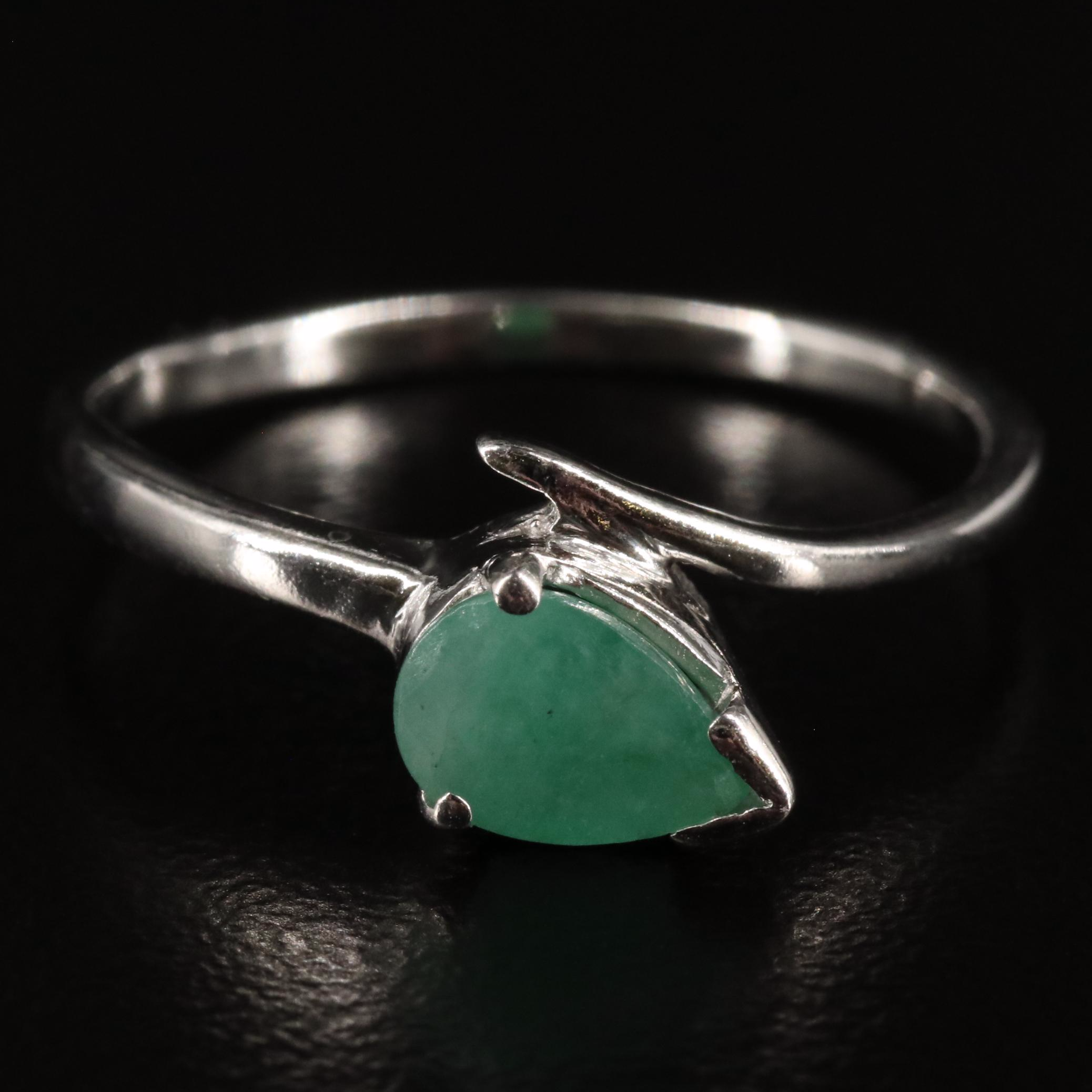 Sterling Emerald Ring