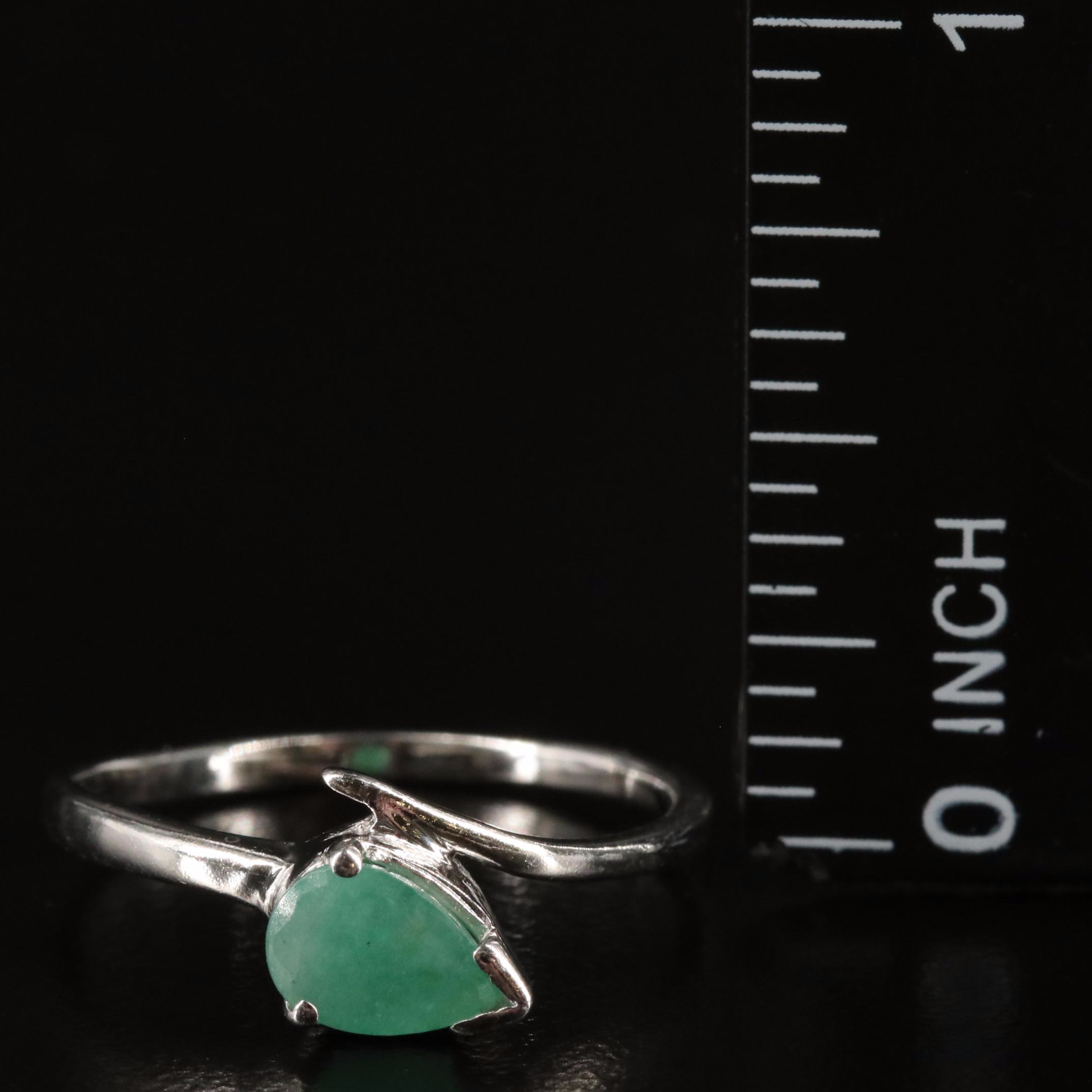 Sterling Emerald Ring