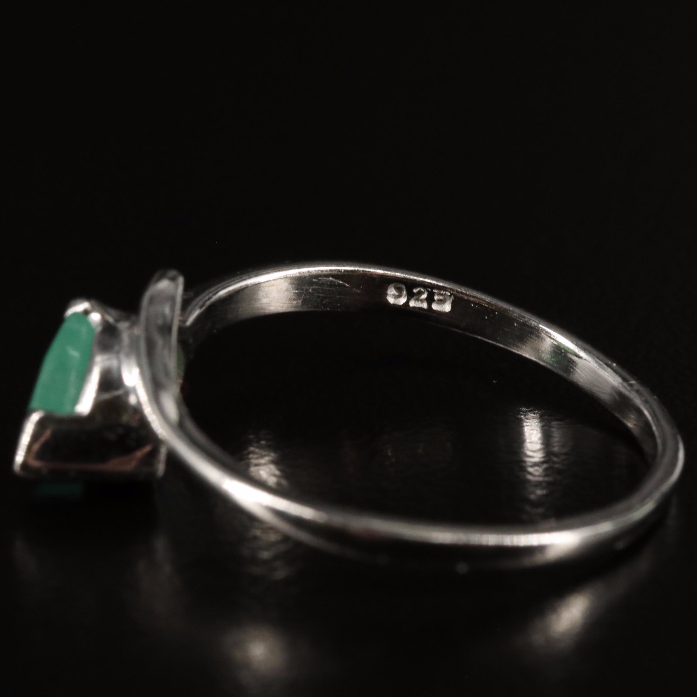 Sterling Emerald Ring