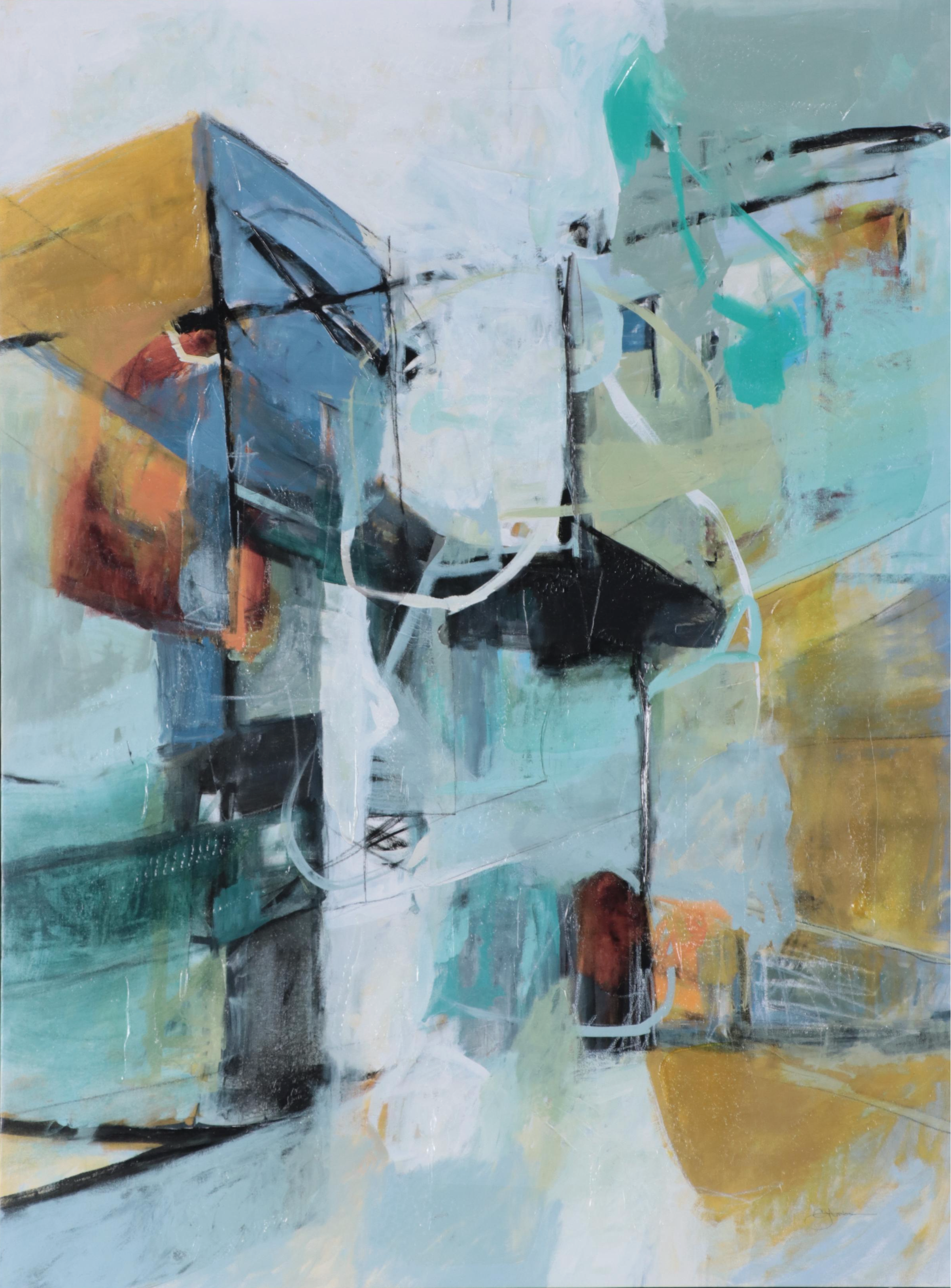 Abstract Embellished Giclée After C.J. Anderson "Skyline II"