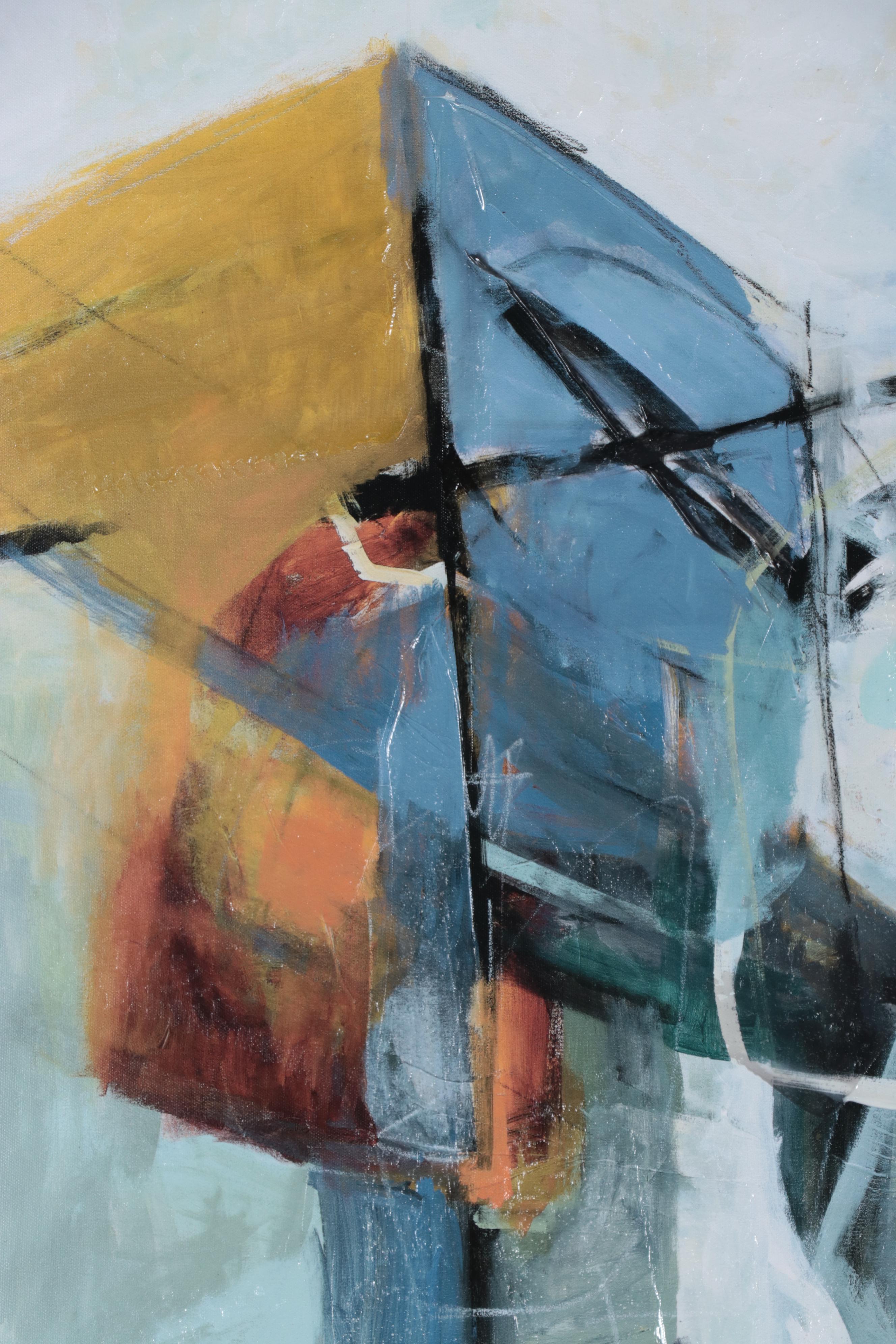 Abstract Embellished Giclée After C.J. Anderson "Skyline II"