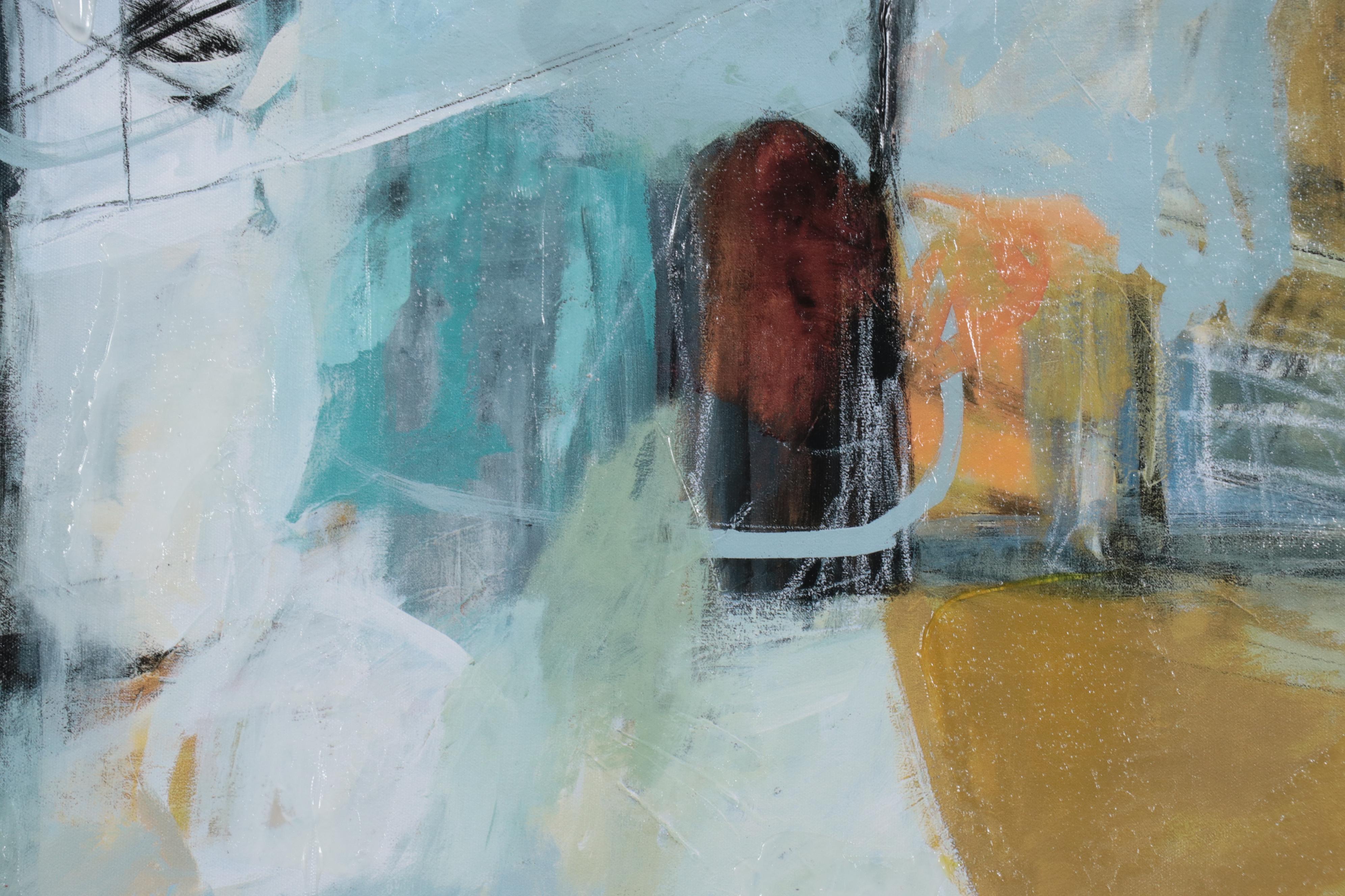 Abstract Embellished Giclée After C.J. Anderson "Skyline II"