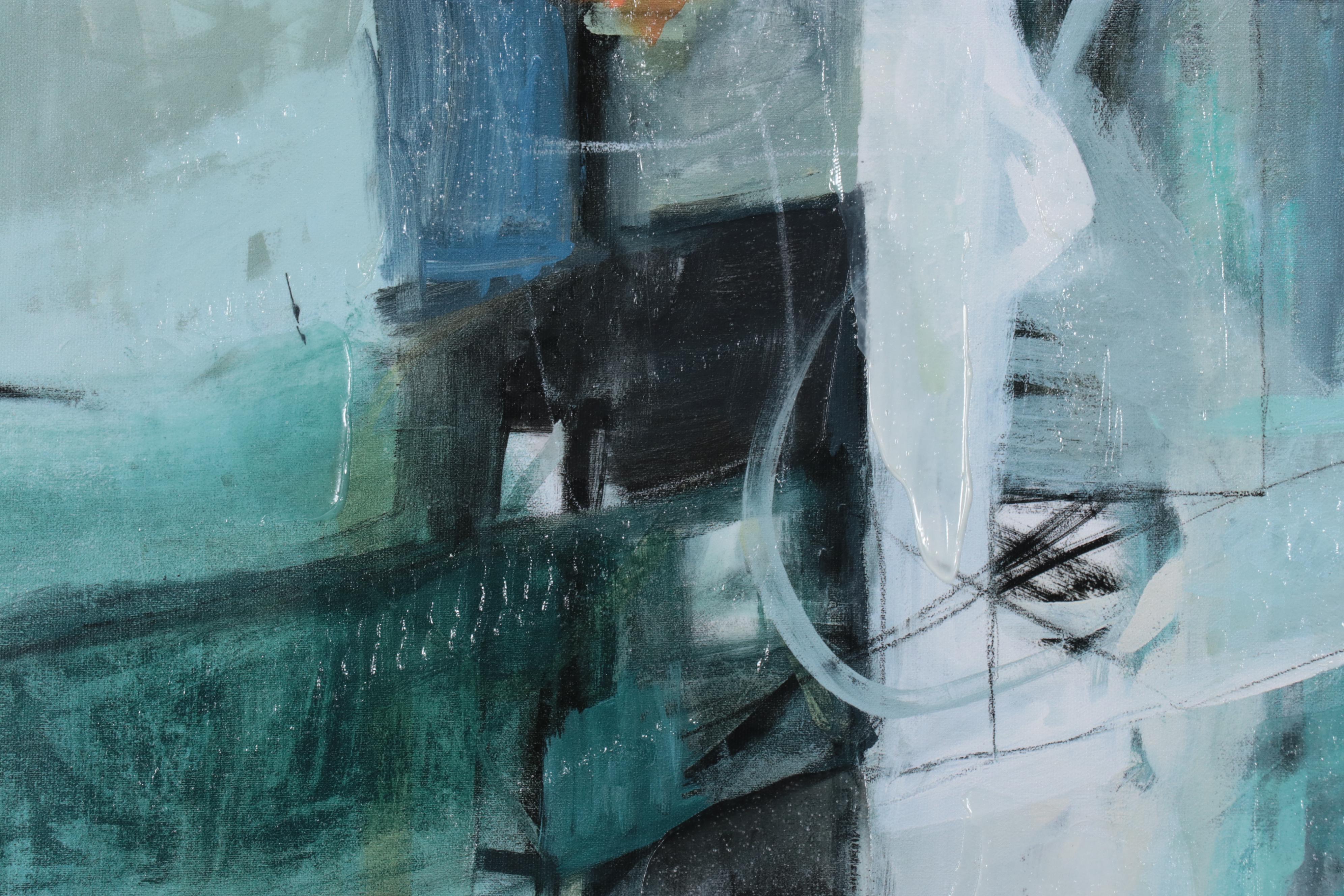 Abstract Embellished Giclée After C.J. Anderson "Skyline II"