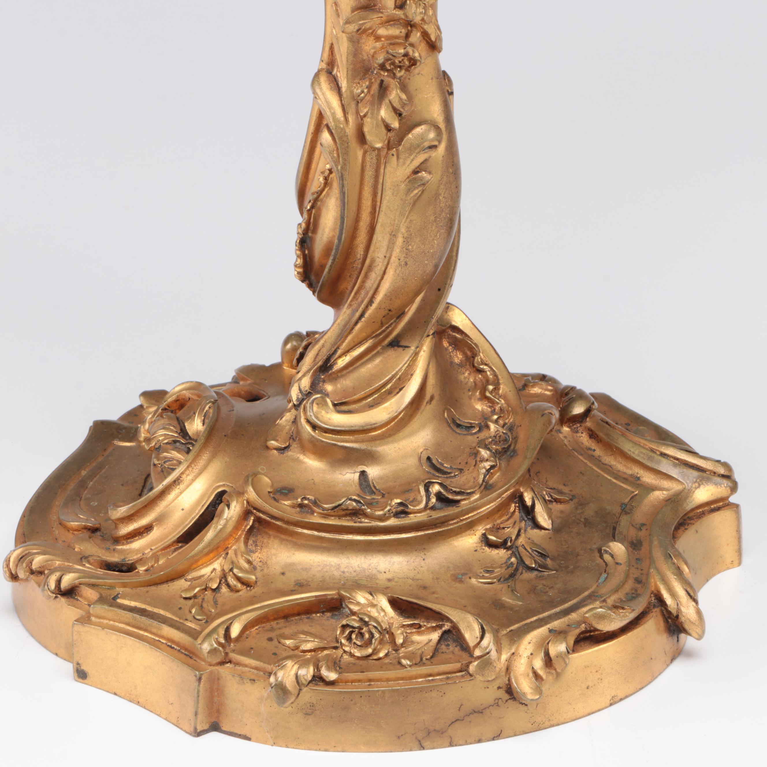 Pair of Ravinet d'Enfert Louis XV Style Ormolu Candelabra, Early 20th C