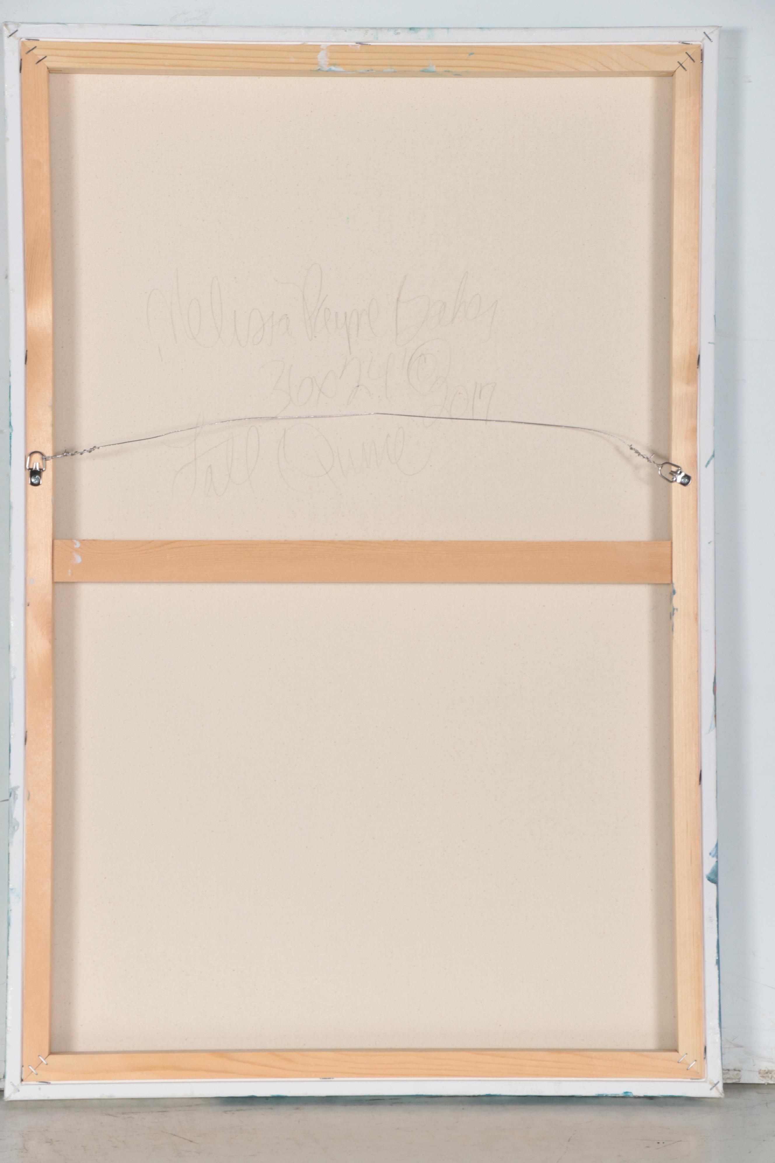 Melissa Payne Baker Floral Acrylic Painting "Fall Quince," 2017