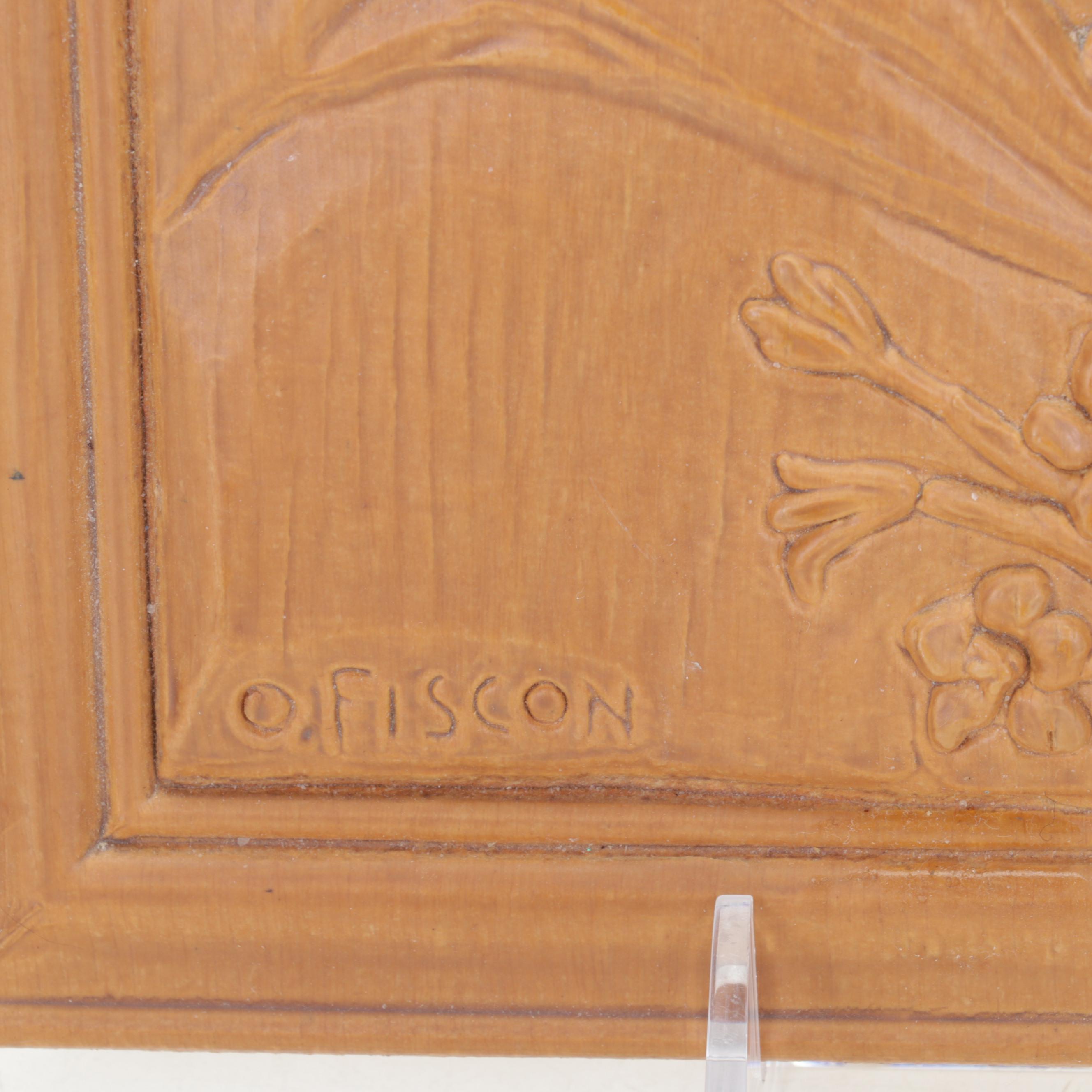 Mexican Folk Art Carved Wood Angel Drummer with St. Francis Relief Carved Panel