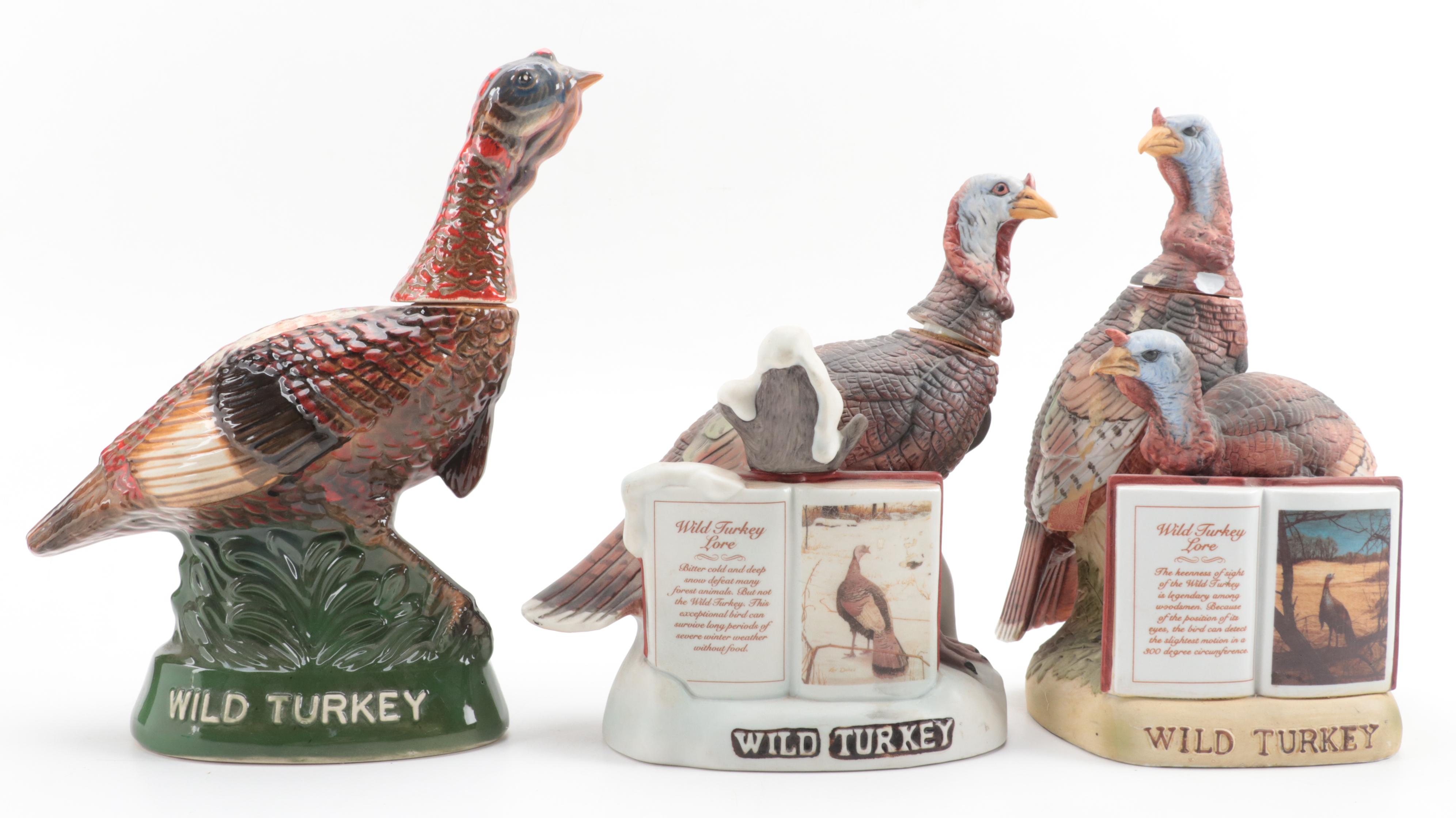 Austin Nichols and Co. Porcelain Wild Turkey Decanters
