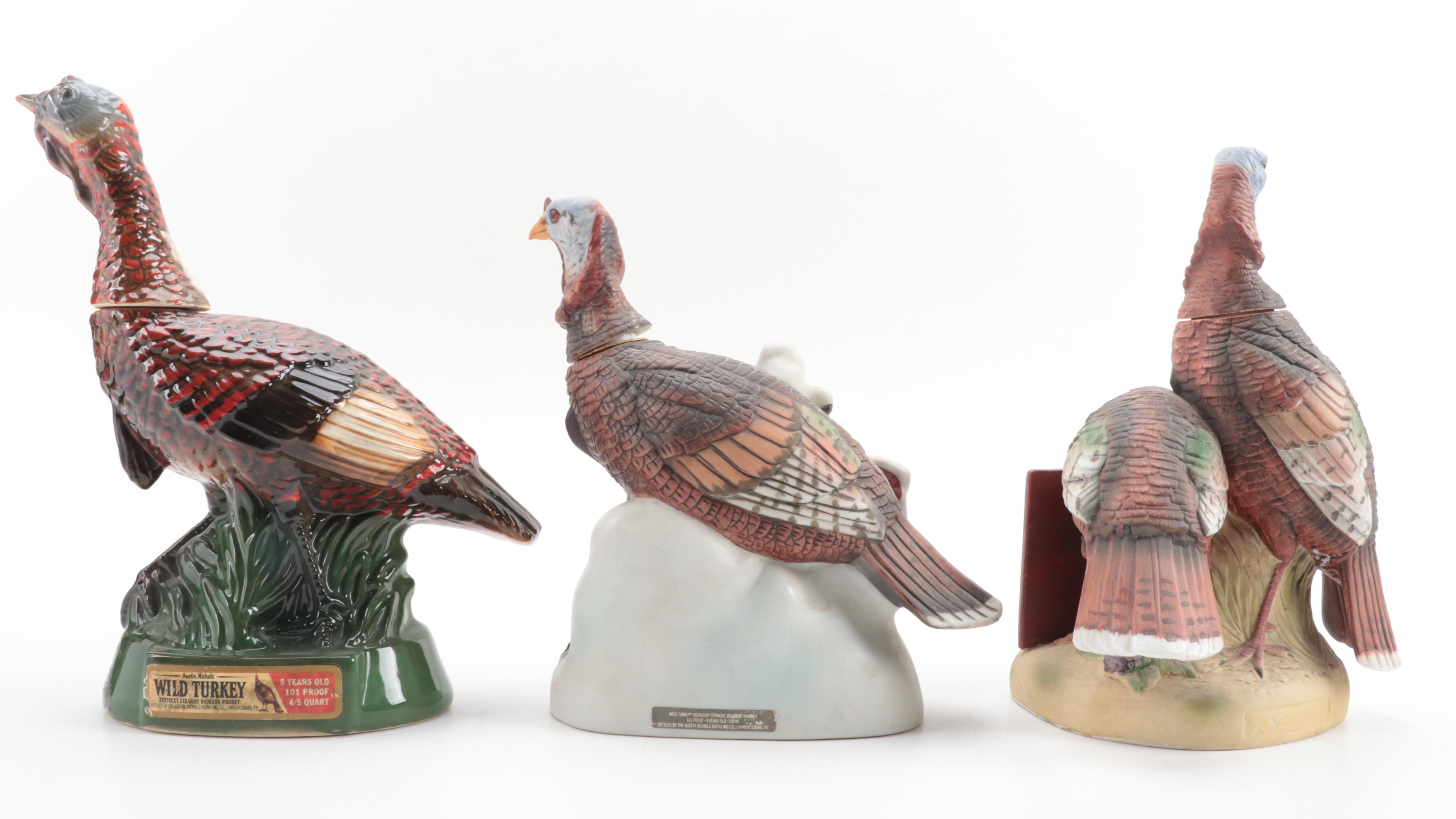 Austin Nichols and Co. Porcelain Wild Turkey Decanters