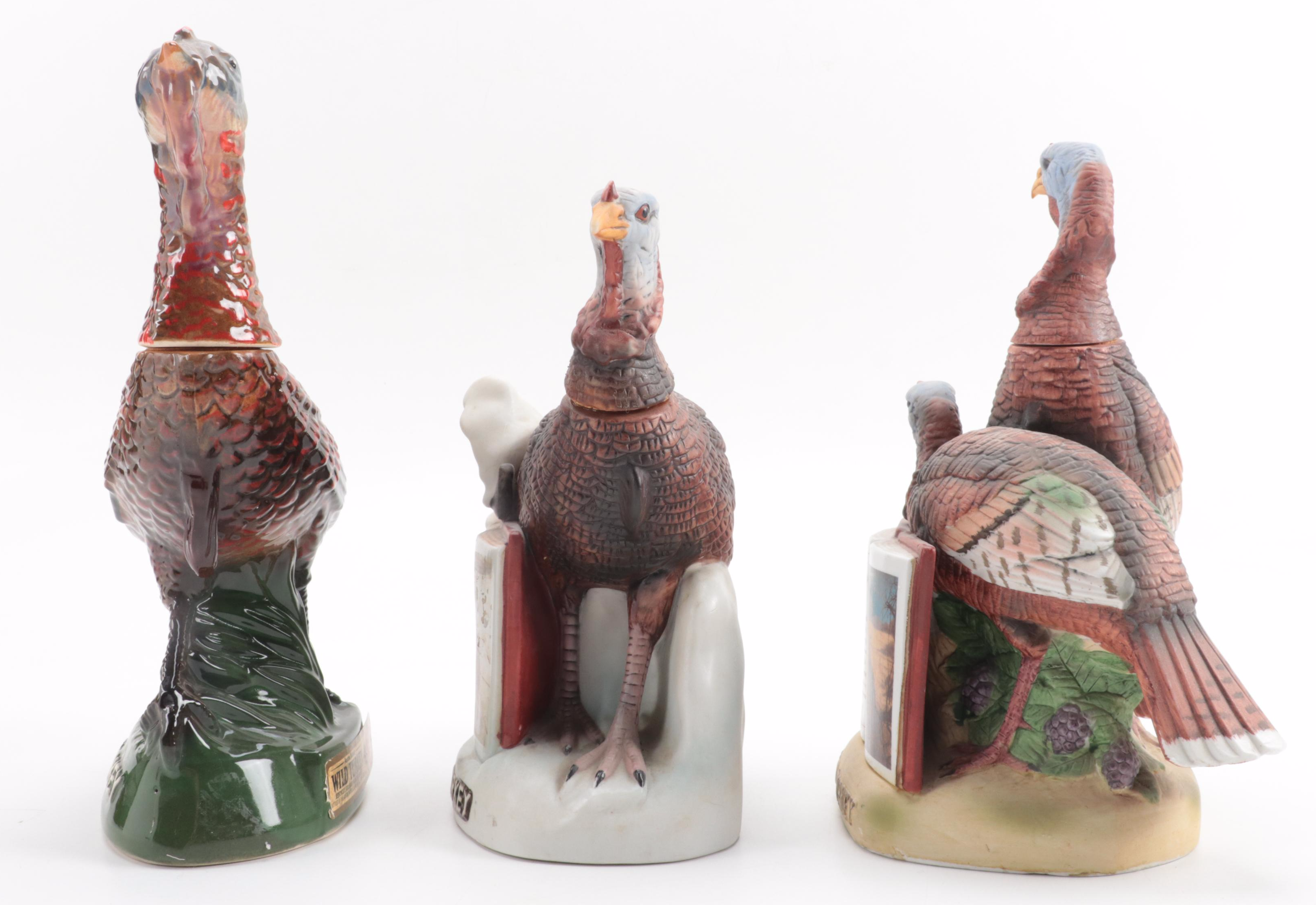 Austin Nichols and Co. Porcelain Wild Turkey Decanters