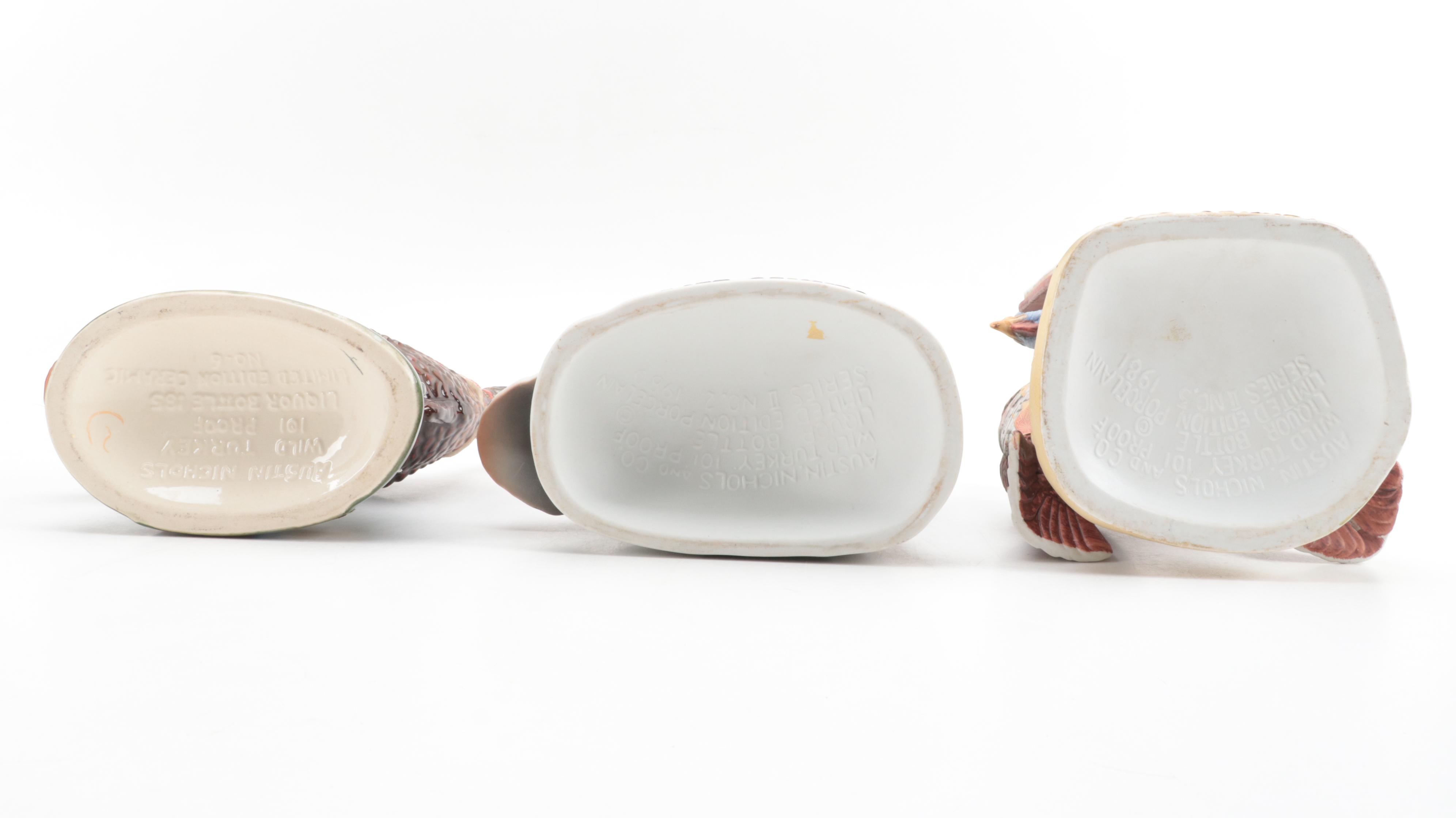 Austin Nichols and Co. Porcelain Wild Turkey Decanters
