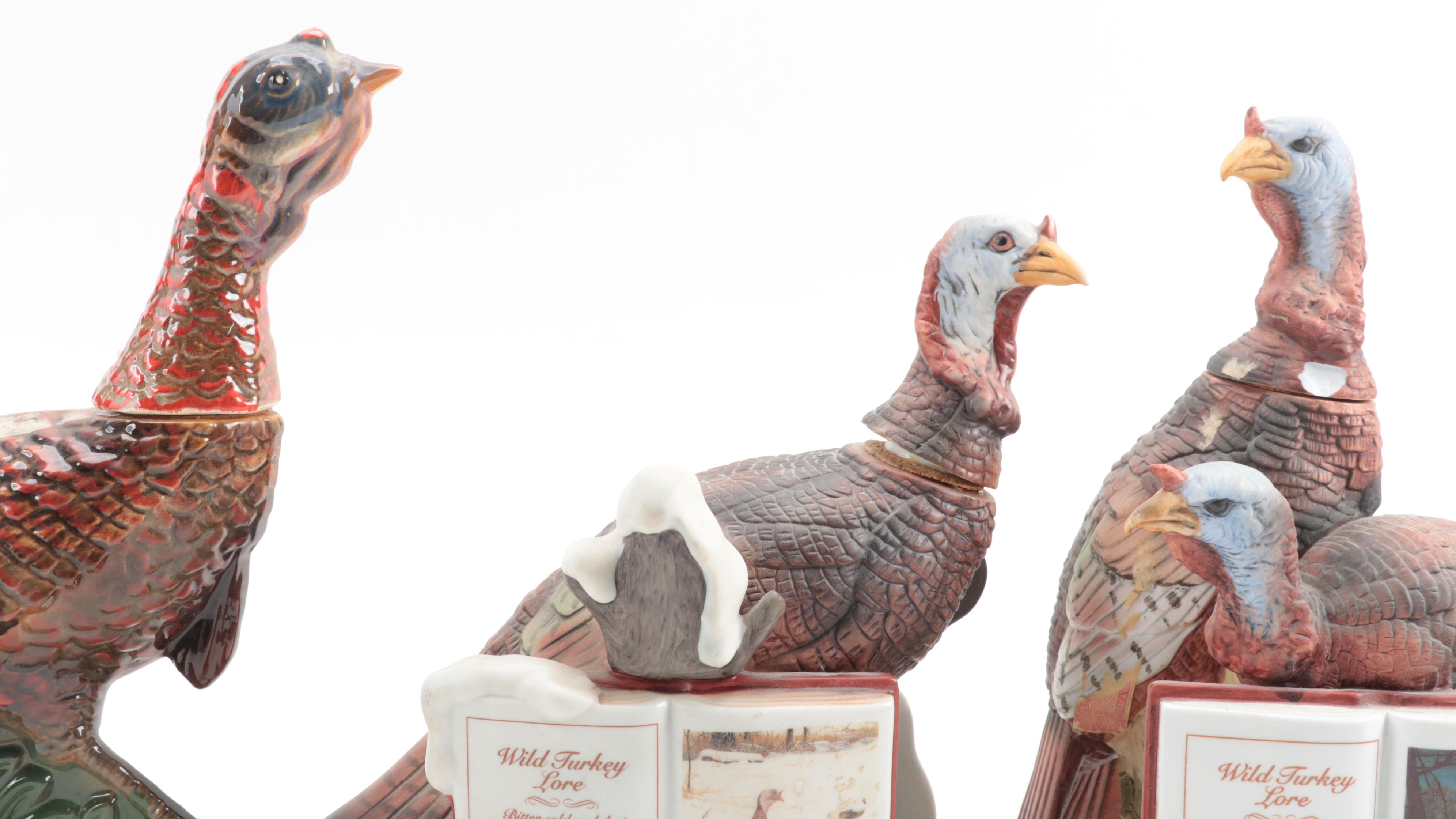 Austin Nichols and Co. Porcelain Wild Turkey Decanters