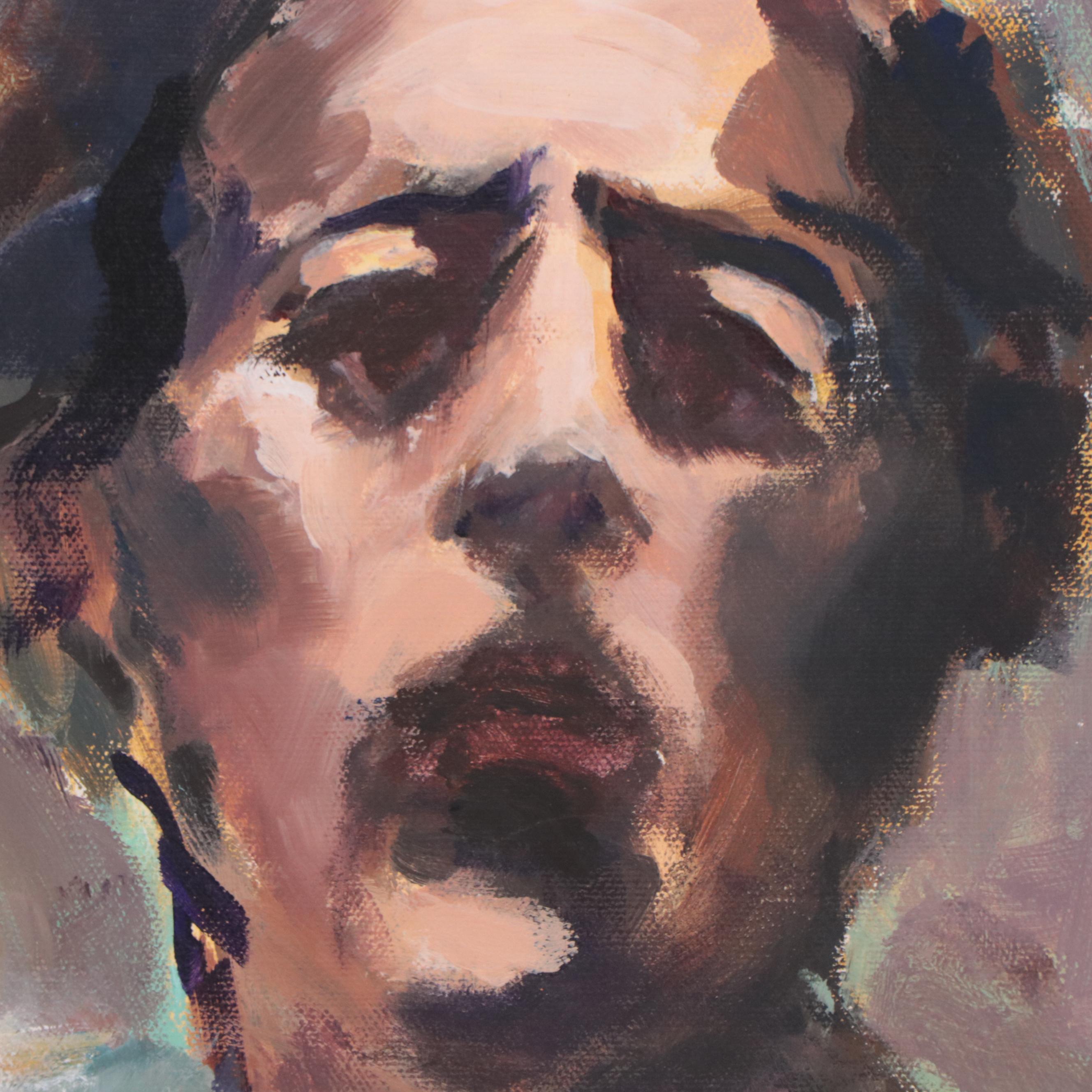 Cathy Shepherd Portrait Oil Painting, Late 20th Century