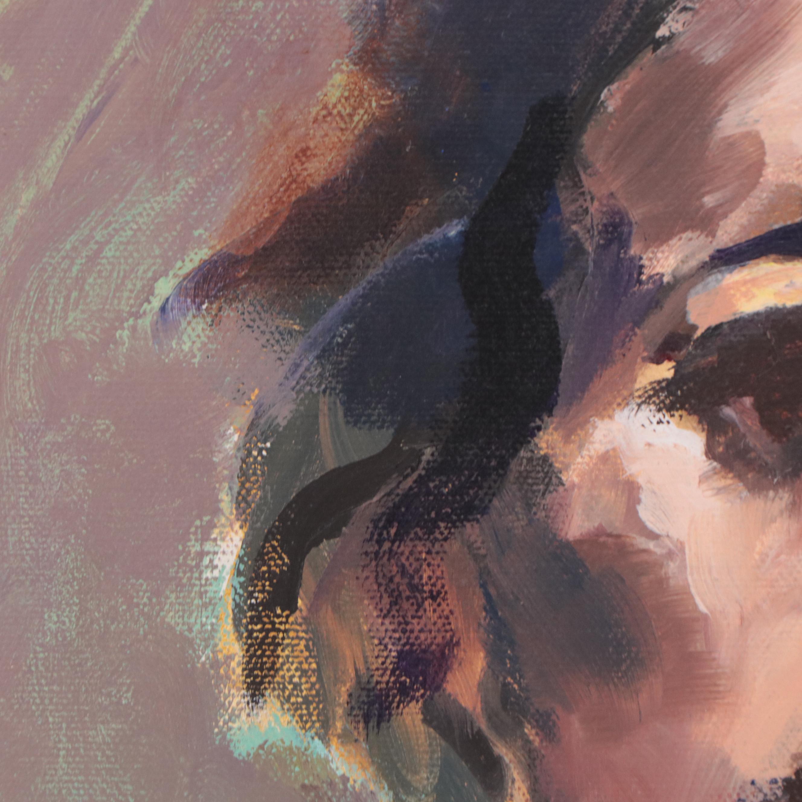 Cathy Shepherd Portrait Oil Painting, Late 20th Century