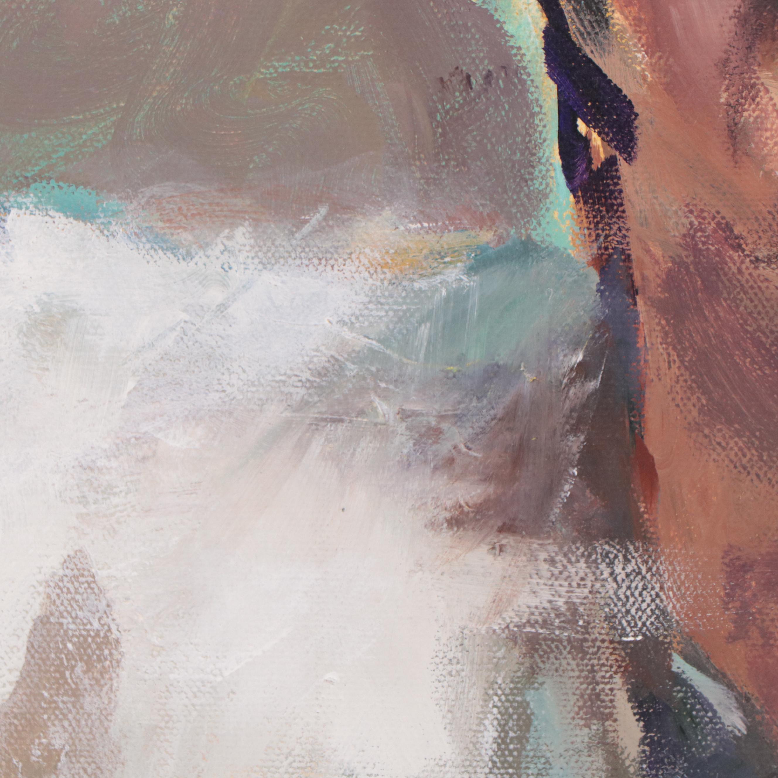 Cathy Shepherd Portrait Oil Painting, Late 20th Century