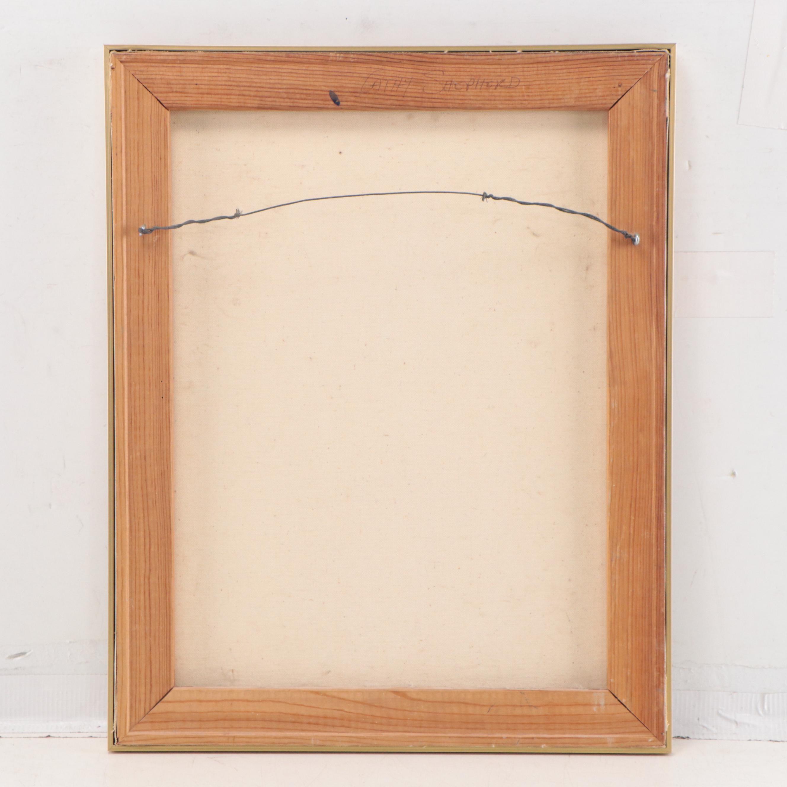 Cathy Shepherd Portrait Oil Painting, Late 20th Century