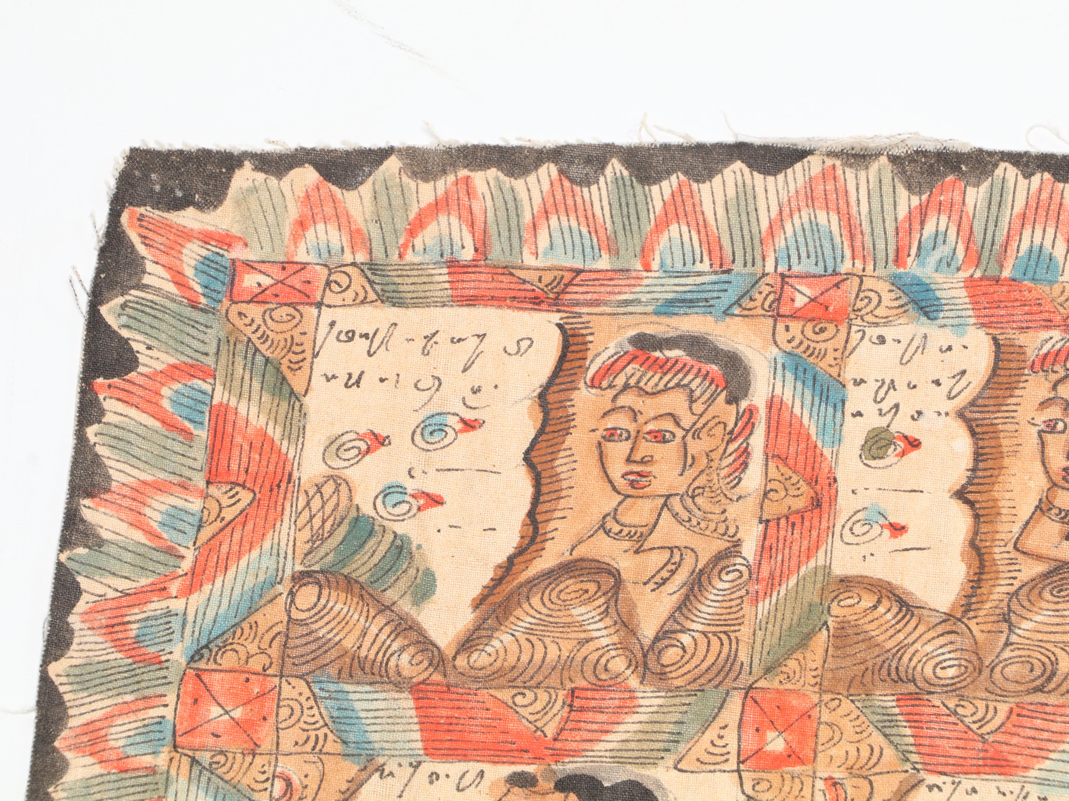 Balinese Palintangan Astrological Calendar Painting, Early 20th Century