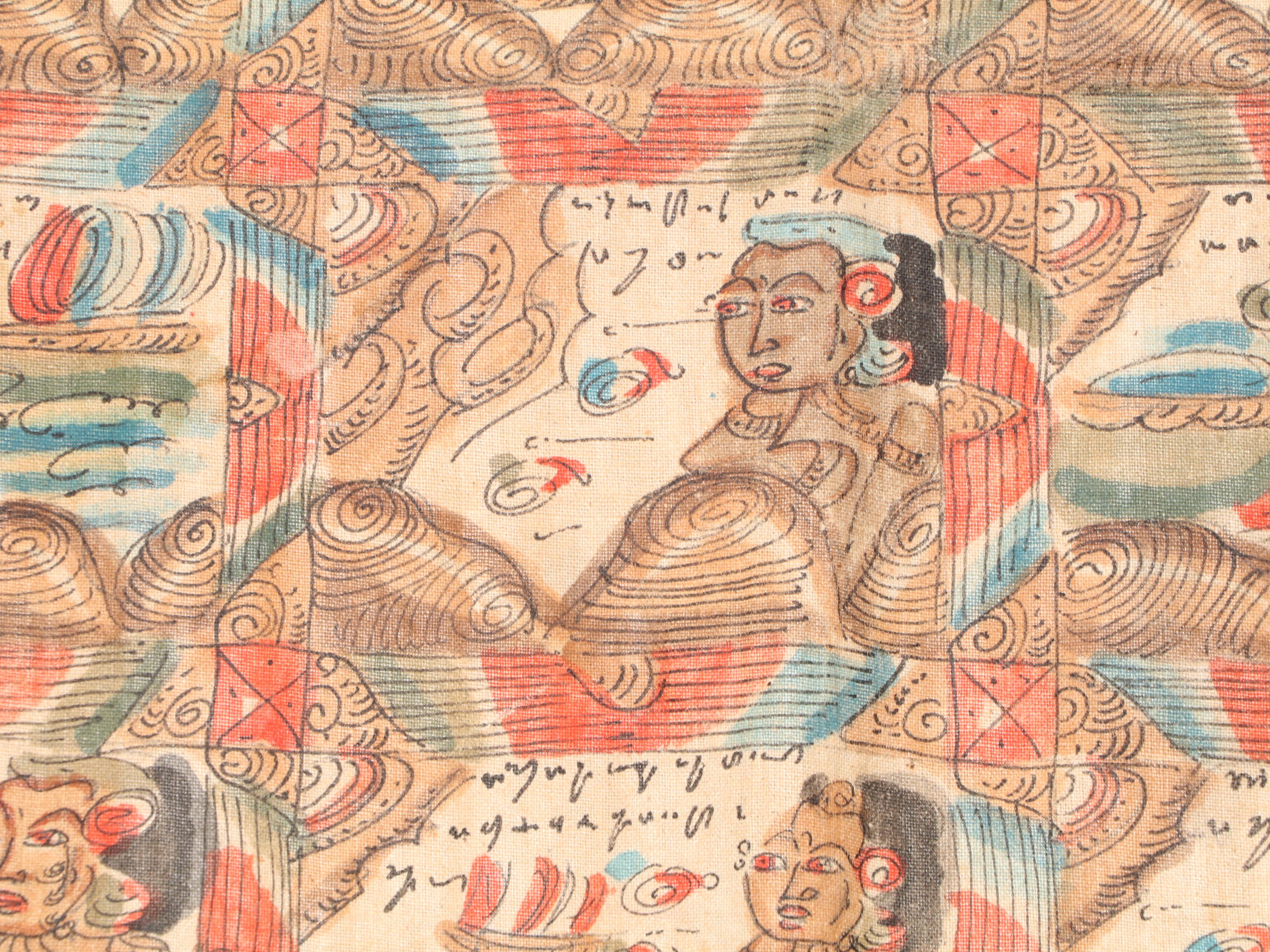 Balinese Palintangan Astrological Calendar Painting, Early 20th Century