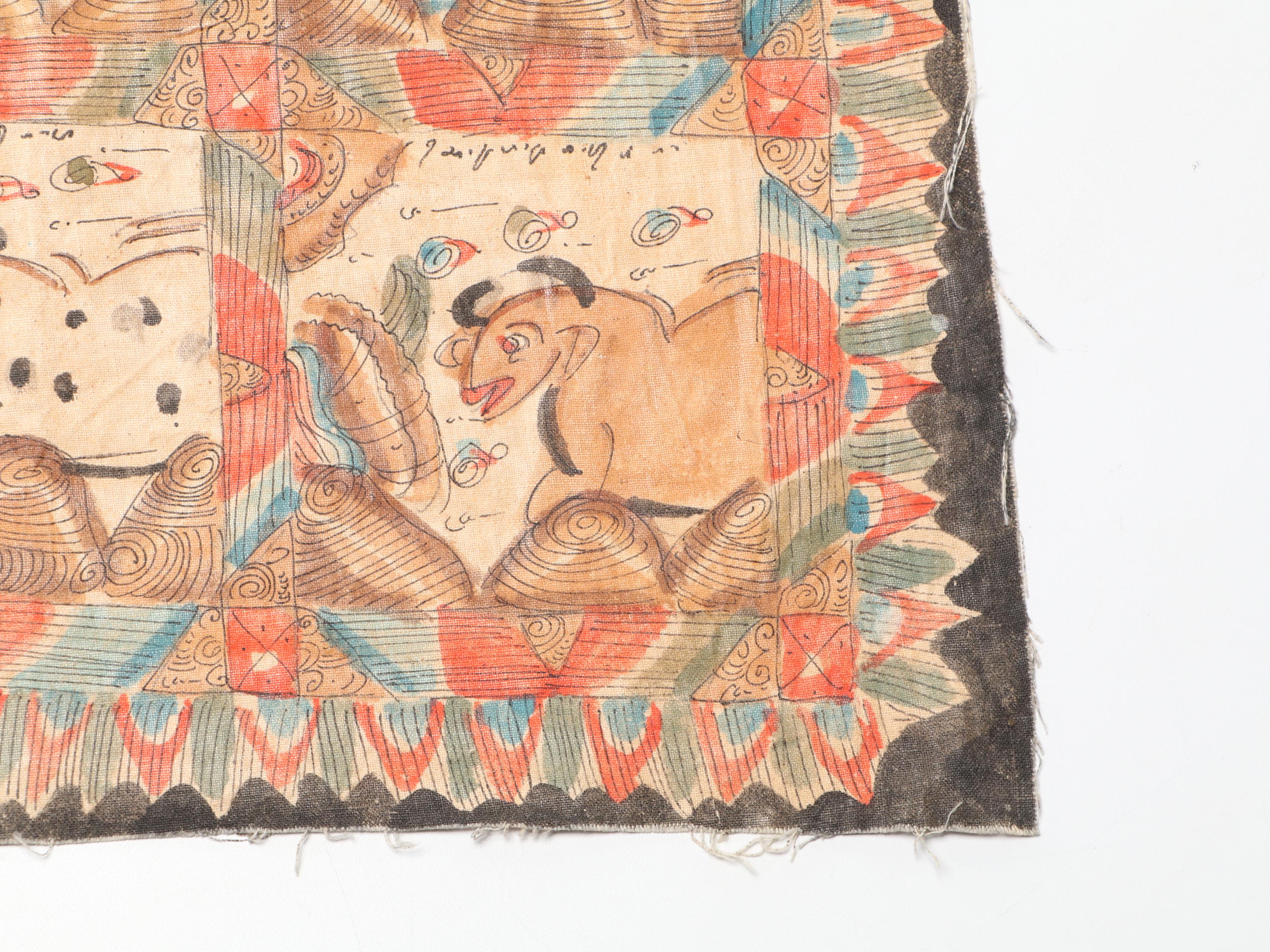 Balinese Palintangan Astrological Calendar Painting, Early 20th Century