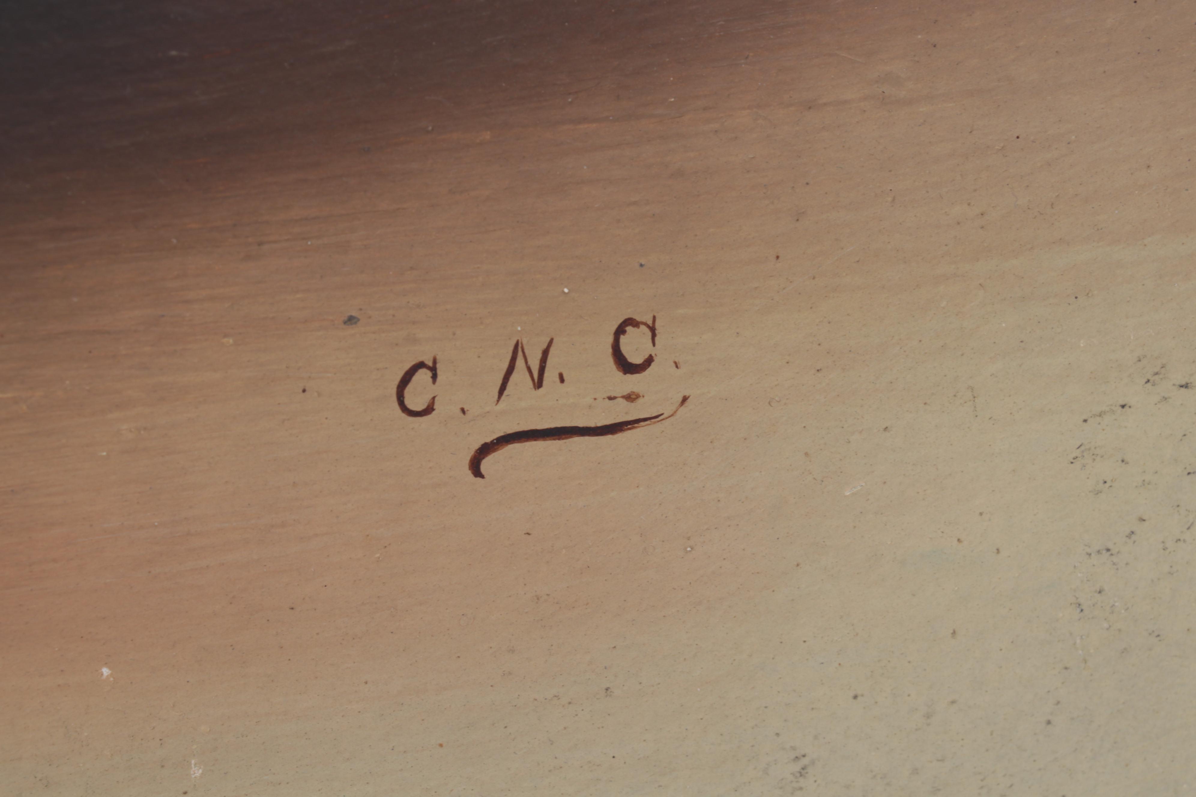 Still Life Oil Painting of Pansy Flowers in Basket, Circa 1930