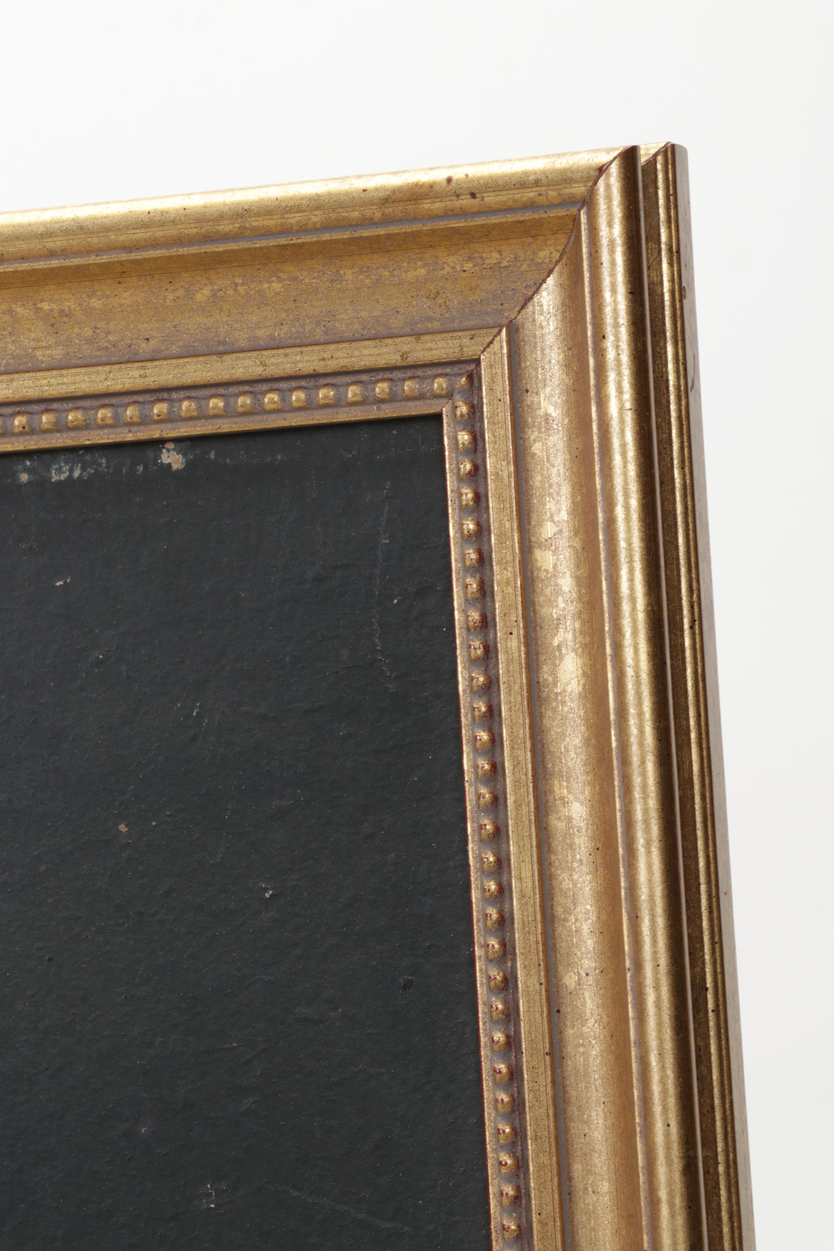 Still Life Oil Painting of Pansy Flowers in Basket, Circa 1930