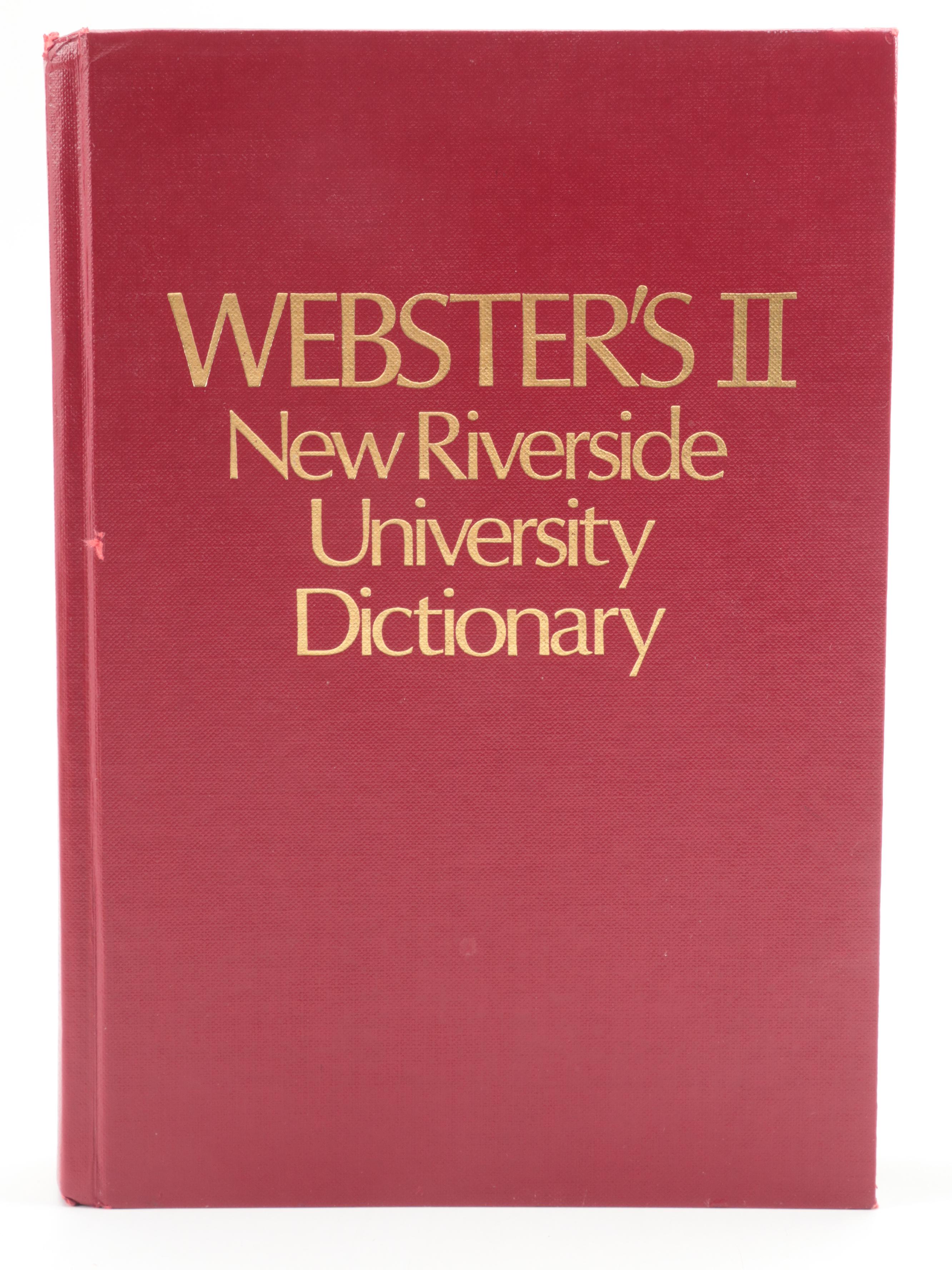 "Webster's II New Riverside University Dictionary" by Howard Webber and More
