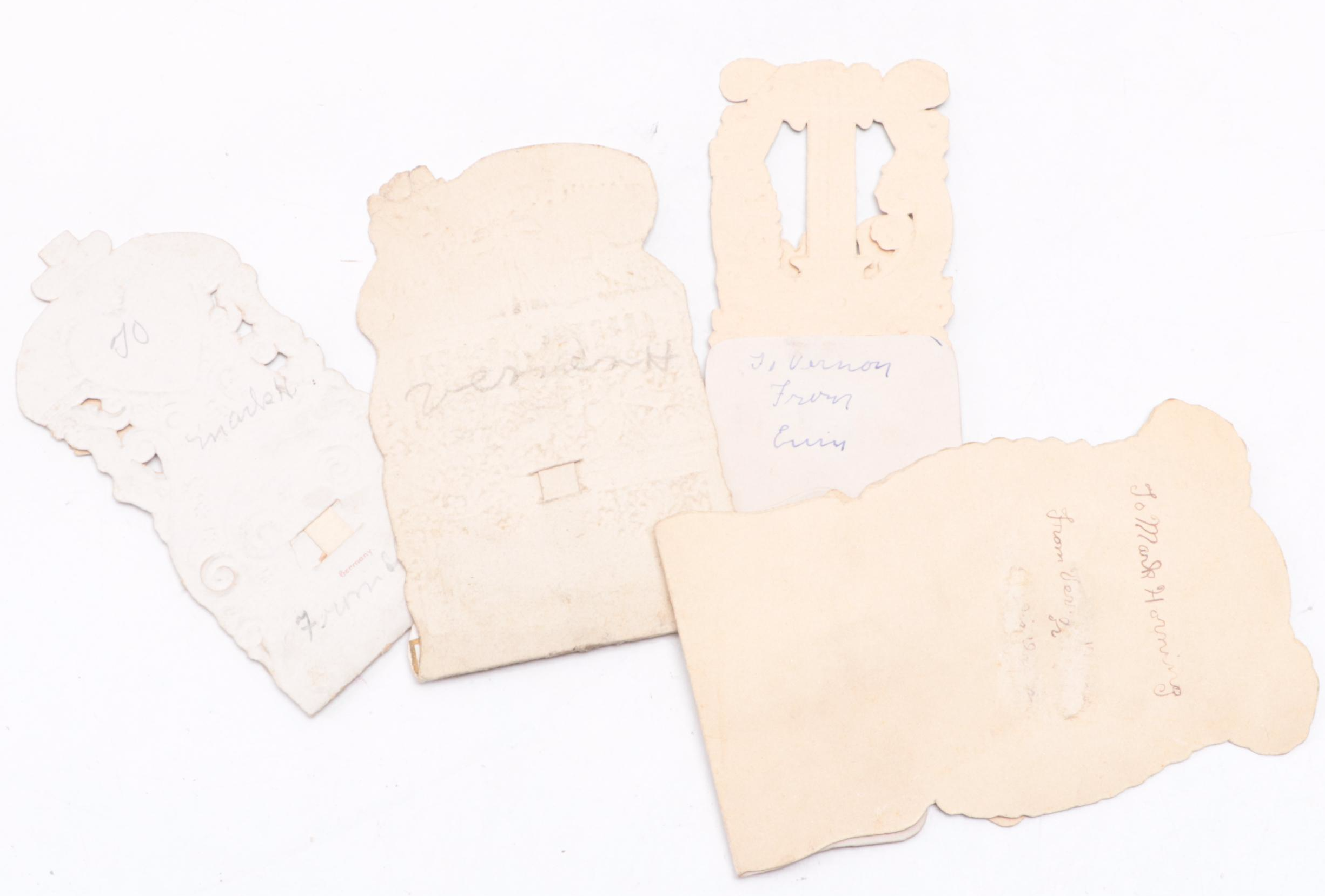 German and Other Fold-Out Valentine Cards, Early 20th Century