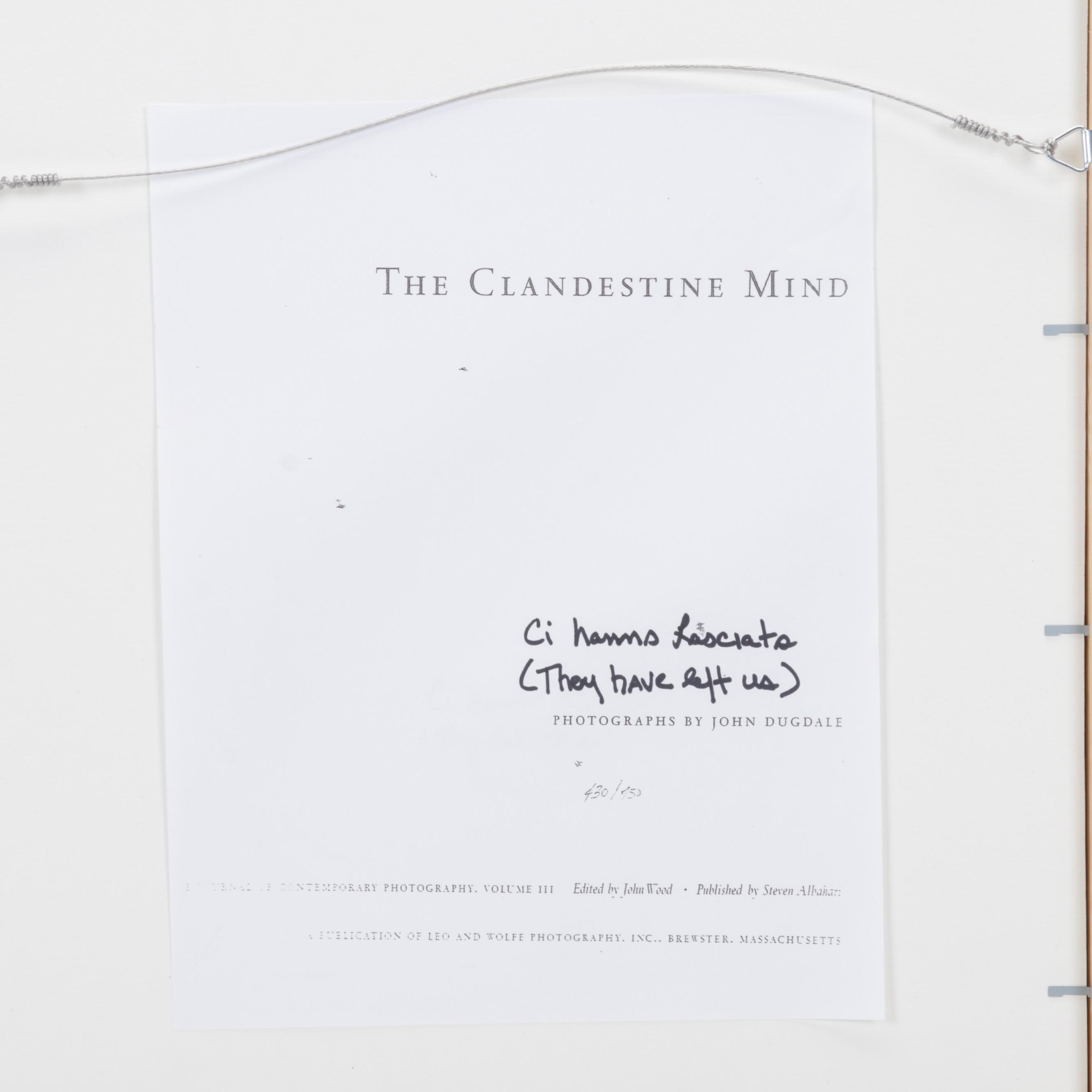 John Dugdale Photogravure "Ci hanno lasciato" From "The Clandestine Mind," 2002