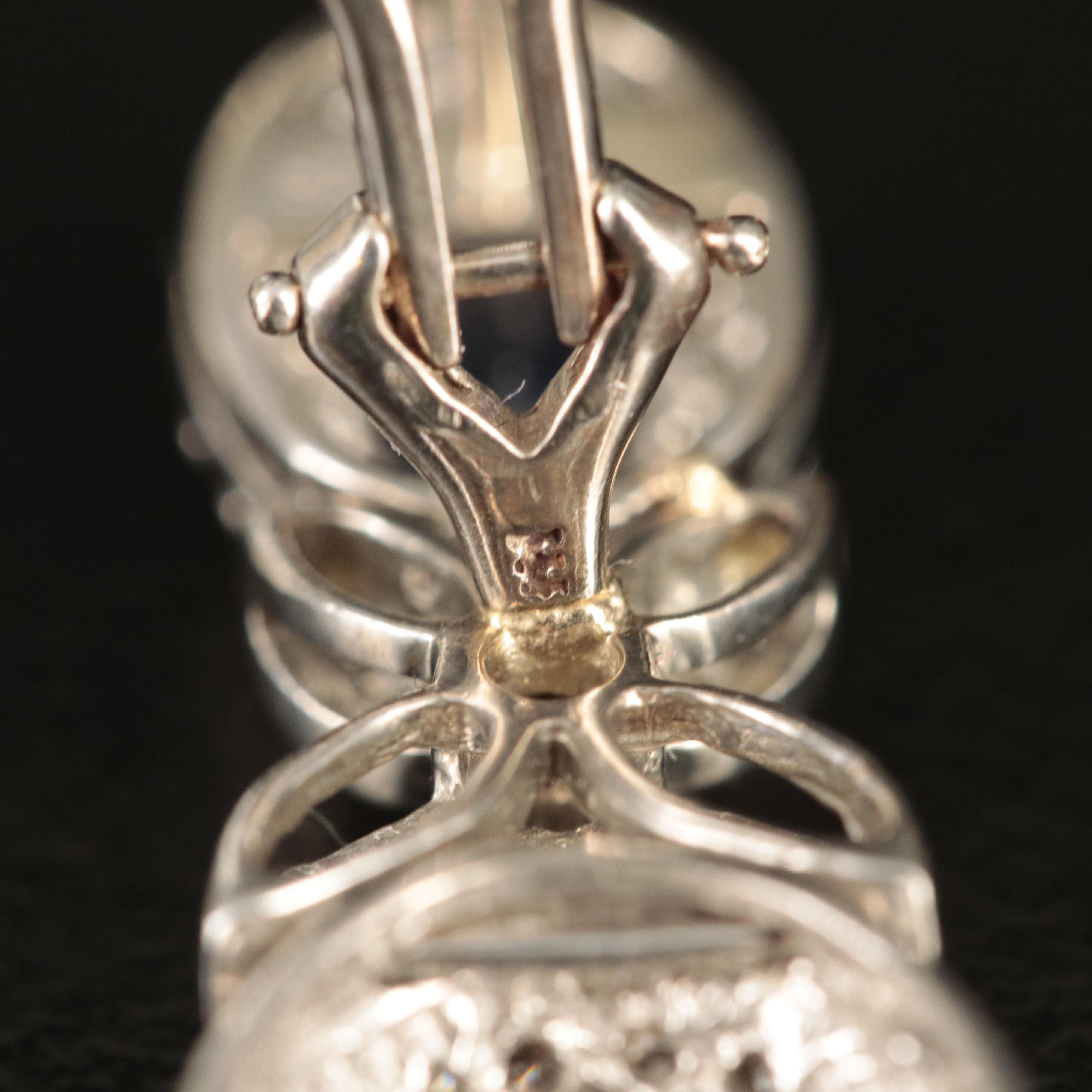 14K Sapphire and 3.84 CTW Diamond Bracelet and Earring Set