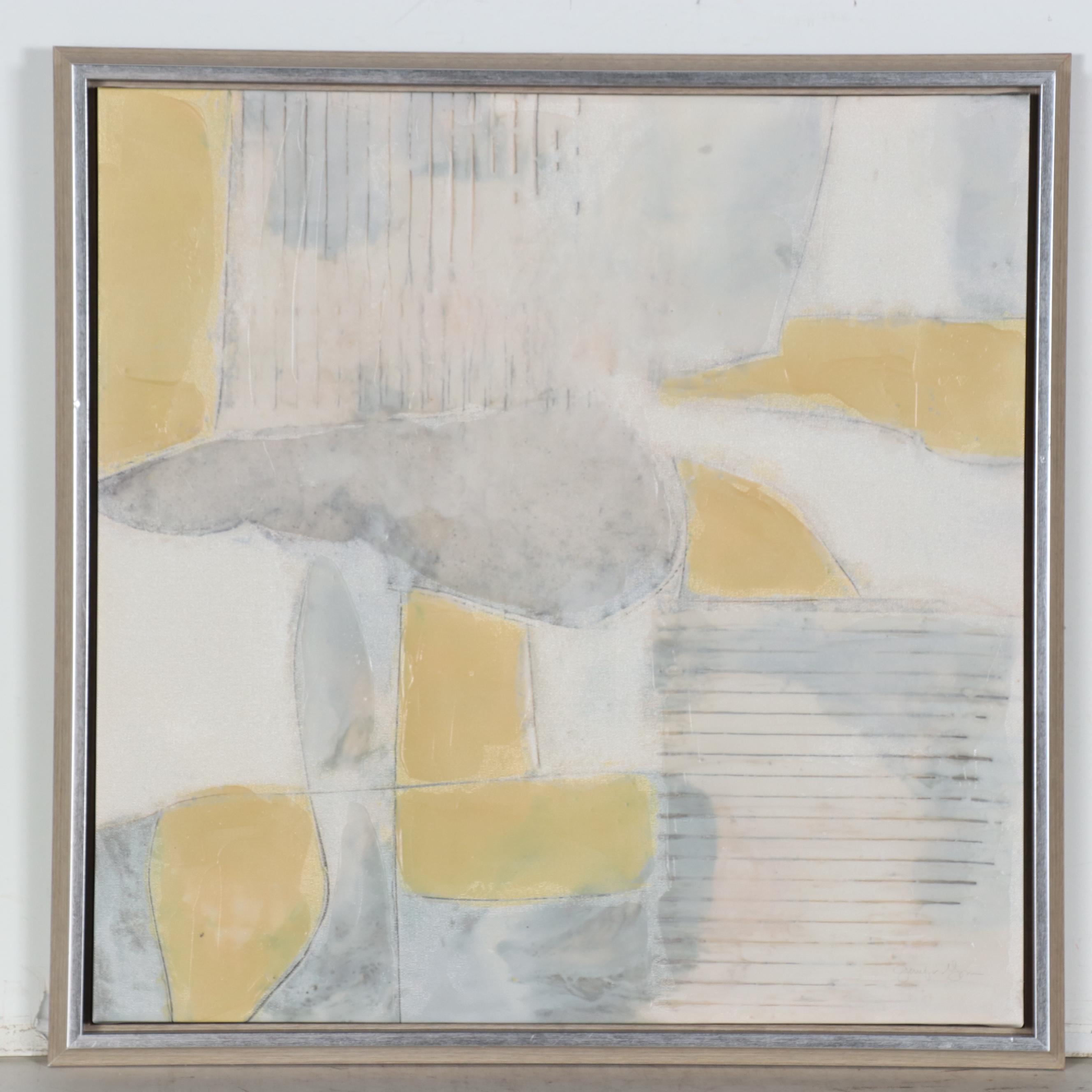 Embellished Abstract Giclées After Jennifer Goldberger