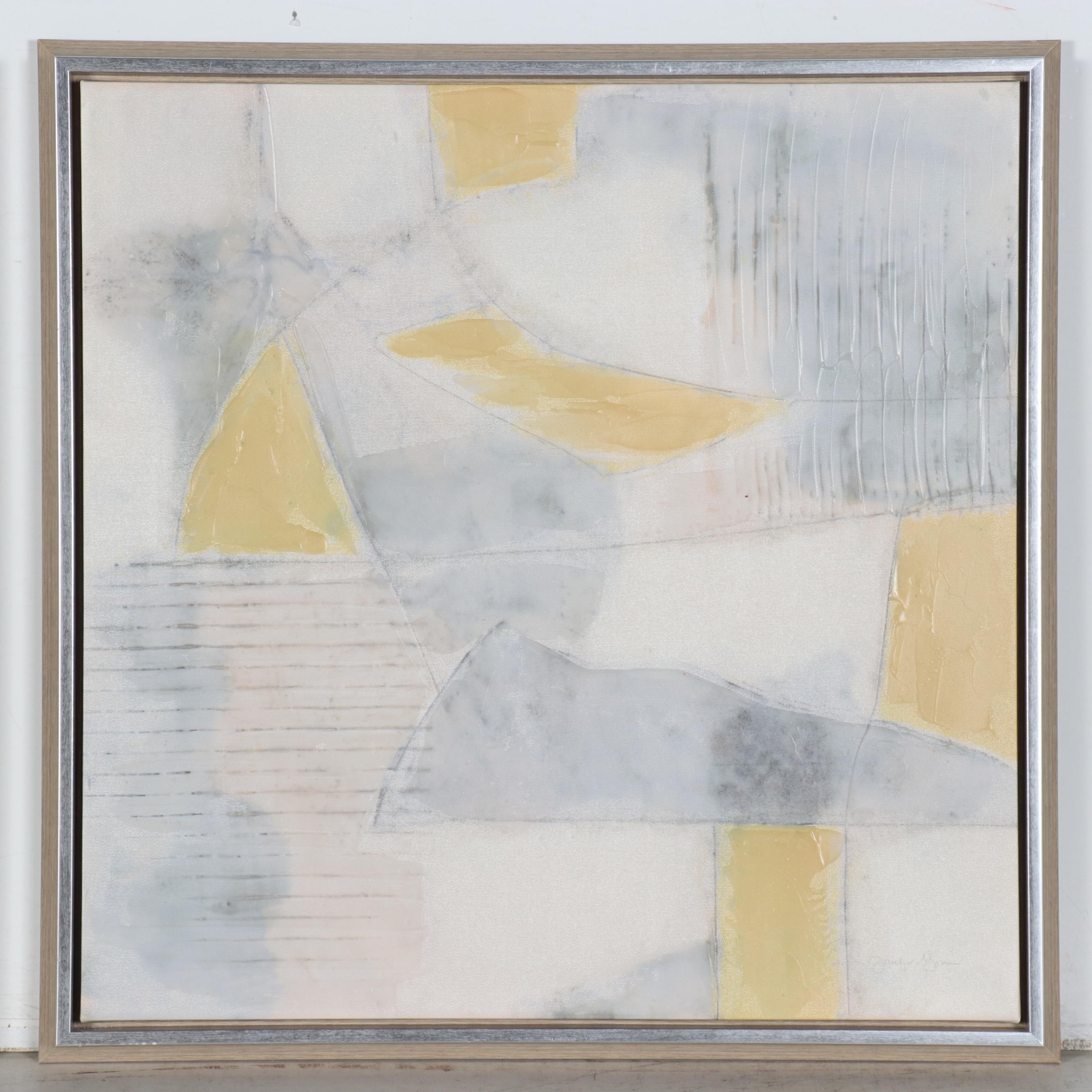 Embellished Abstract Giclées After Jennifer Goldberger