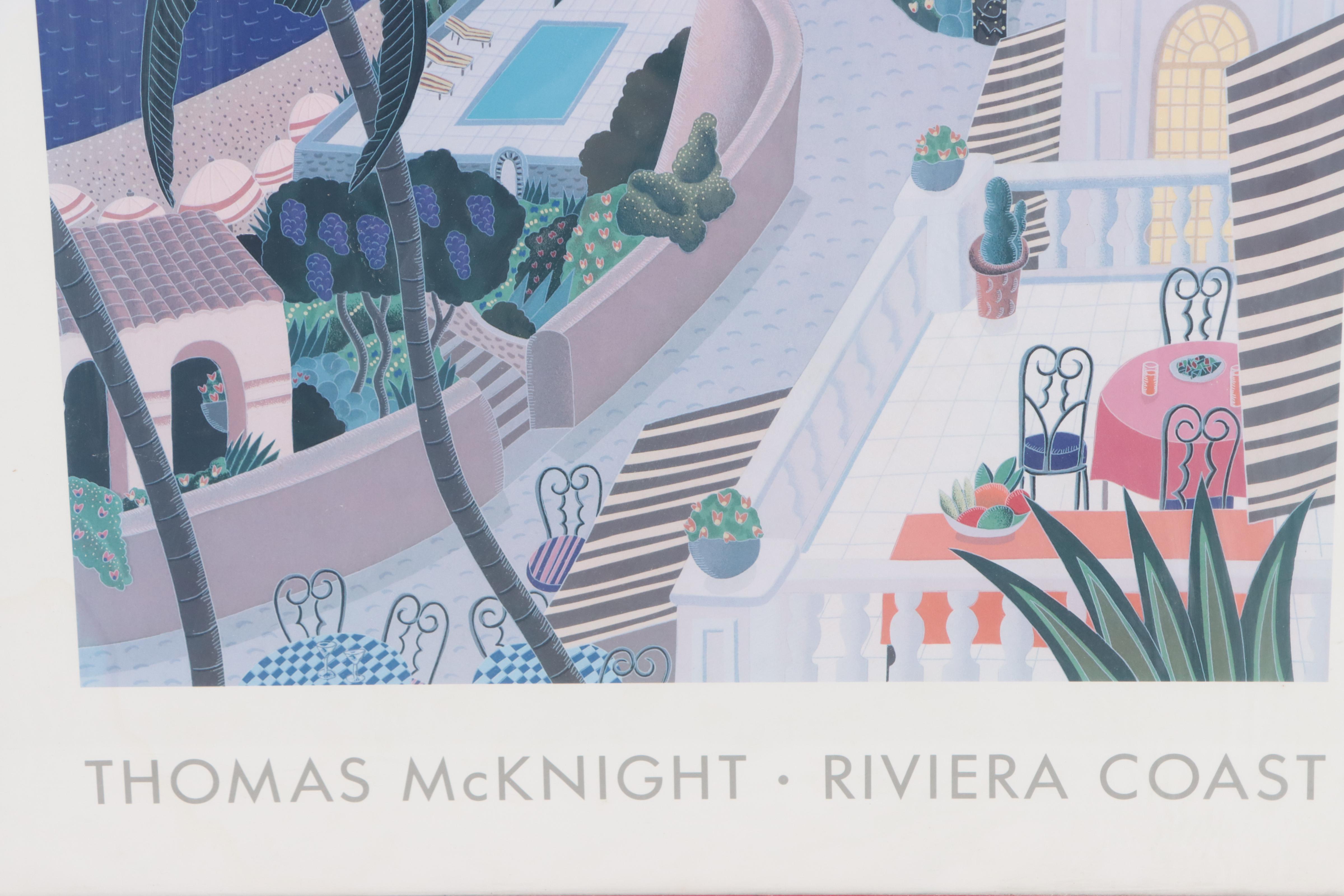 Offset Lithograph Poster After Thomas McKnight "Rivera Coast"