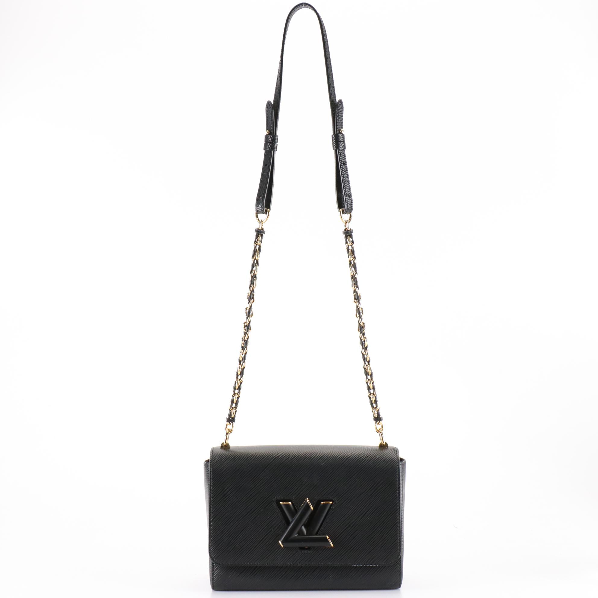 Louis Vuitton Twist MM Flap Bag in Noir Epi Leather