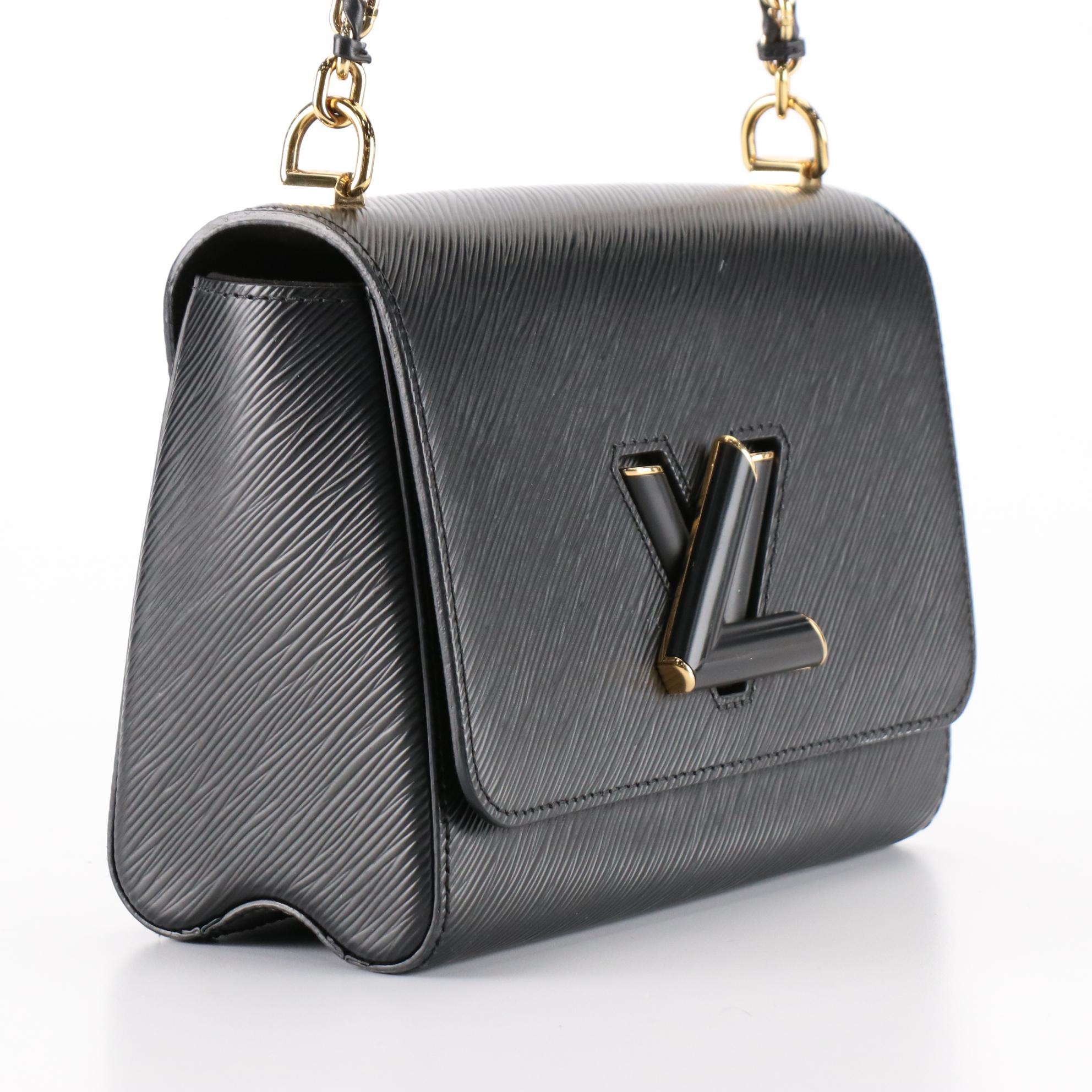 Louis Vuitton Twist MM Flap Bag in Noir Epi Leather