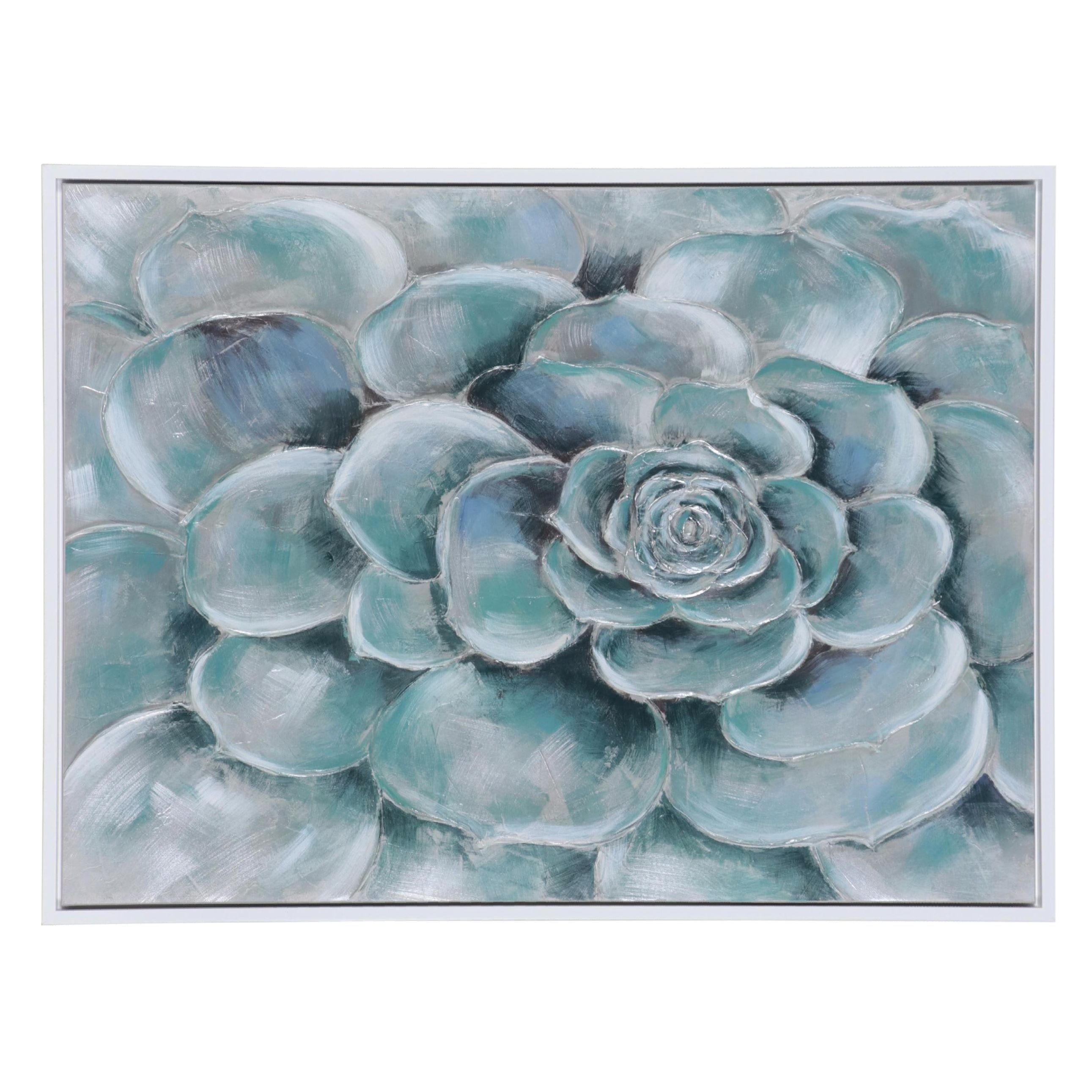 Embellished Giclée of Succulent Plant