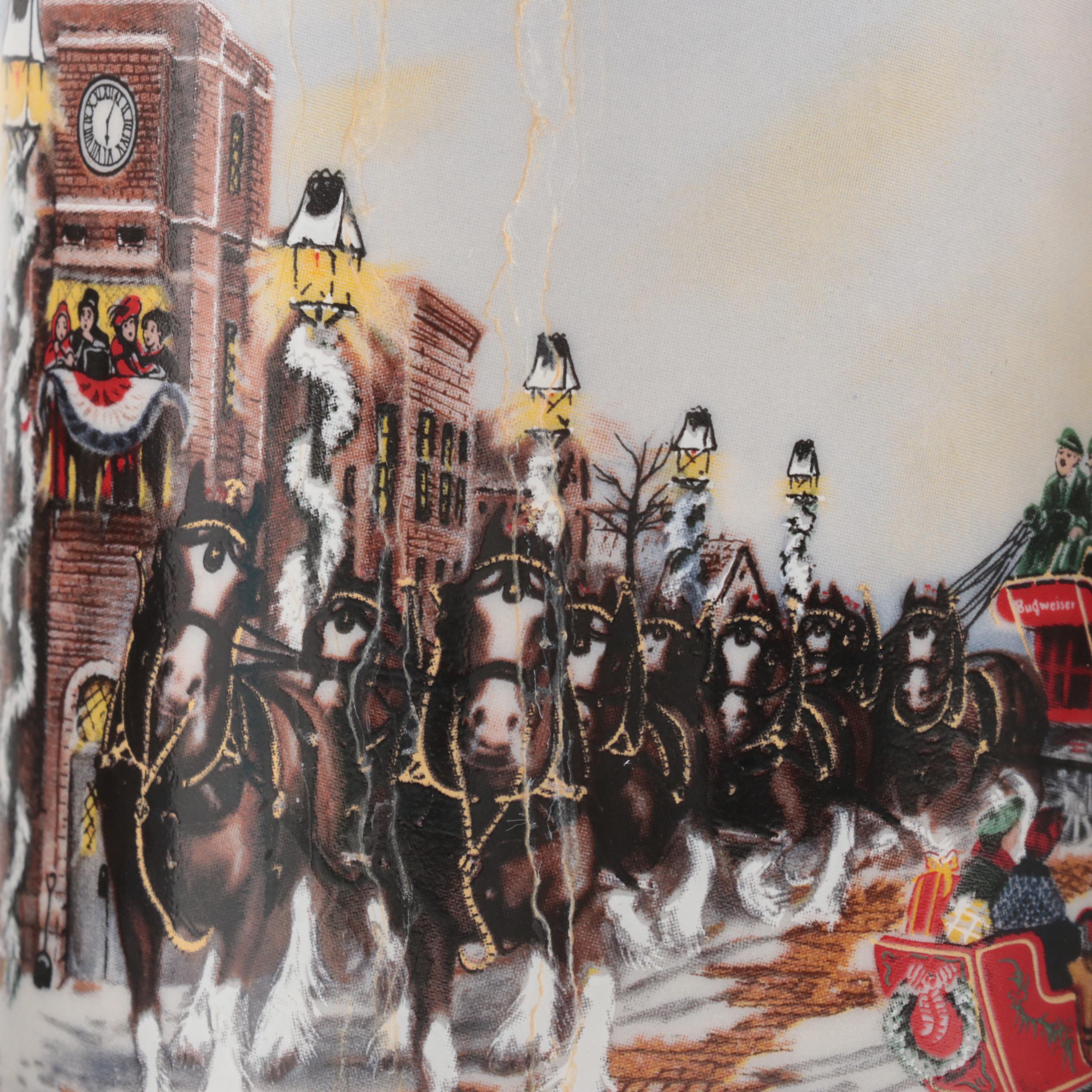 Anheuser-Busch Christmas Stoneware Beer Steins