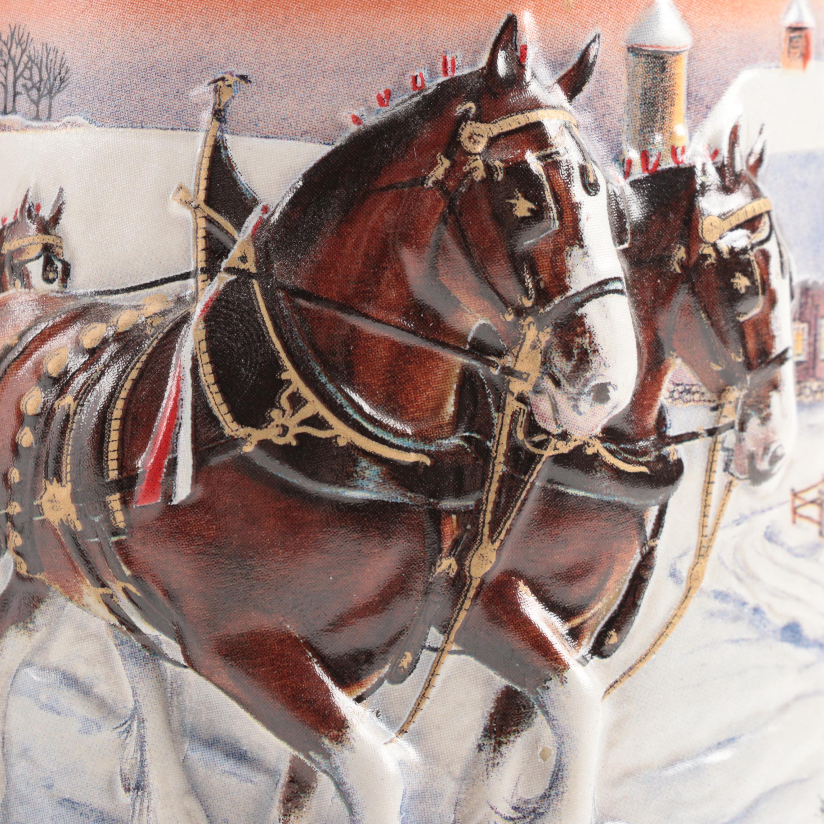 Anheuser-Busch Christmas Stoneware Beer Steins